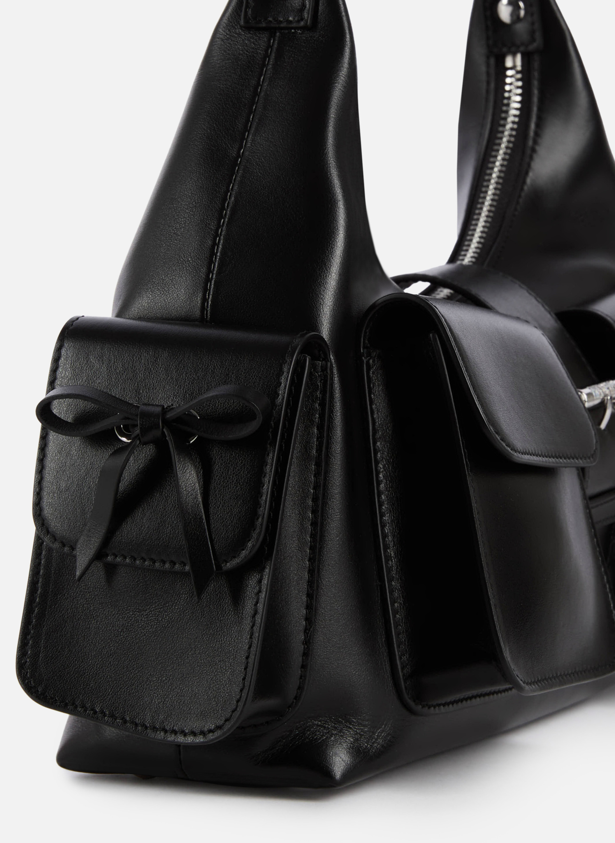 Sac amelia chaîne en cuir lisse THE KOOPLES Noir