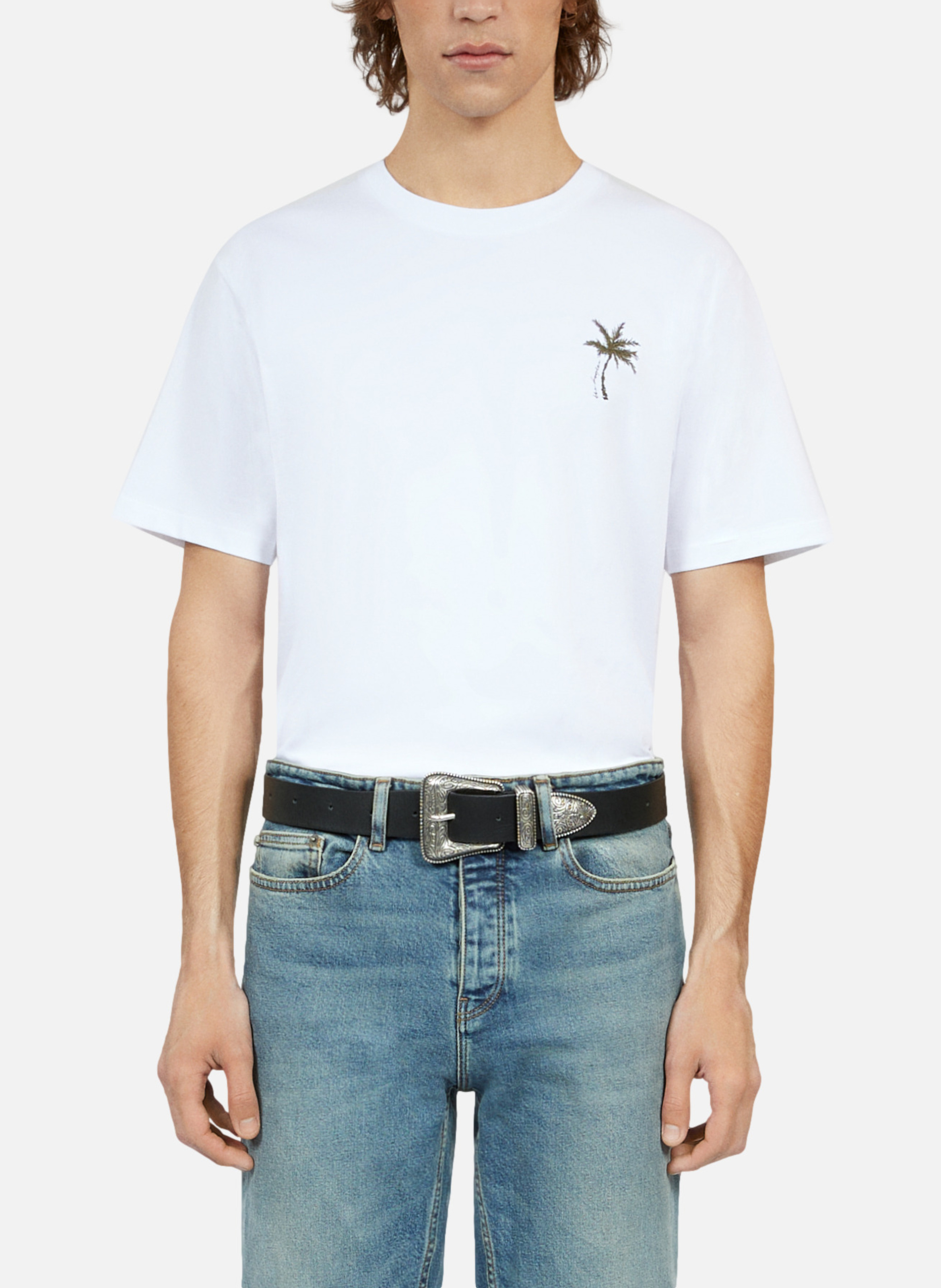 Ceinture en cuir boucle western unisexe THE KOOPLES Noir