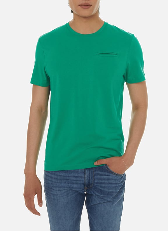 Cotton T-shirt Green by JAGVI RIVE GAUCHE JAGVI RIVE GAUCHE Cotton T-shirt Green