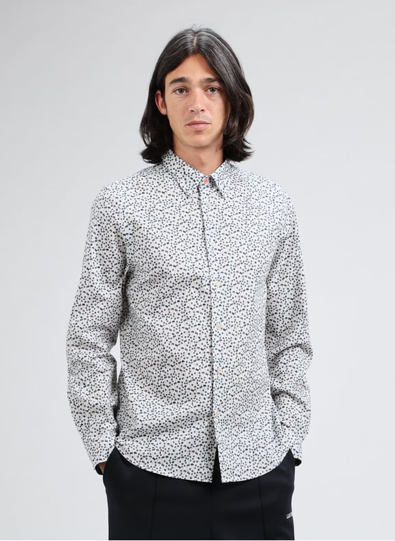 Printed cotton-blend shirt White by PAUL SMITH PAUL SMITH Printed cotton-blend shirt White