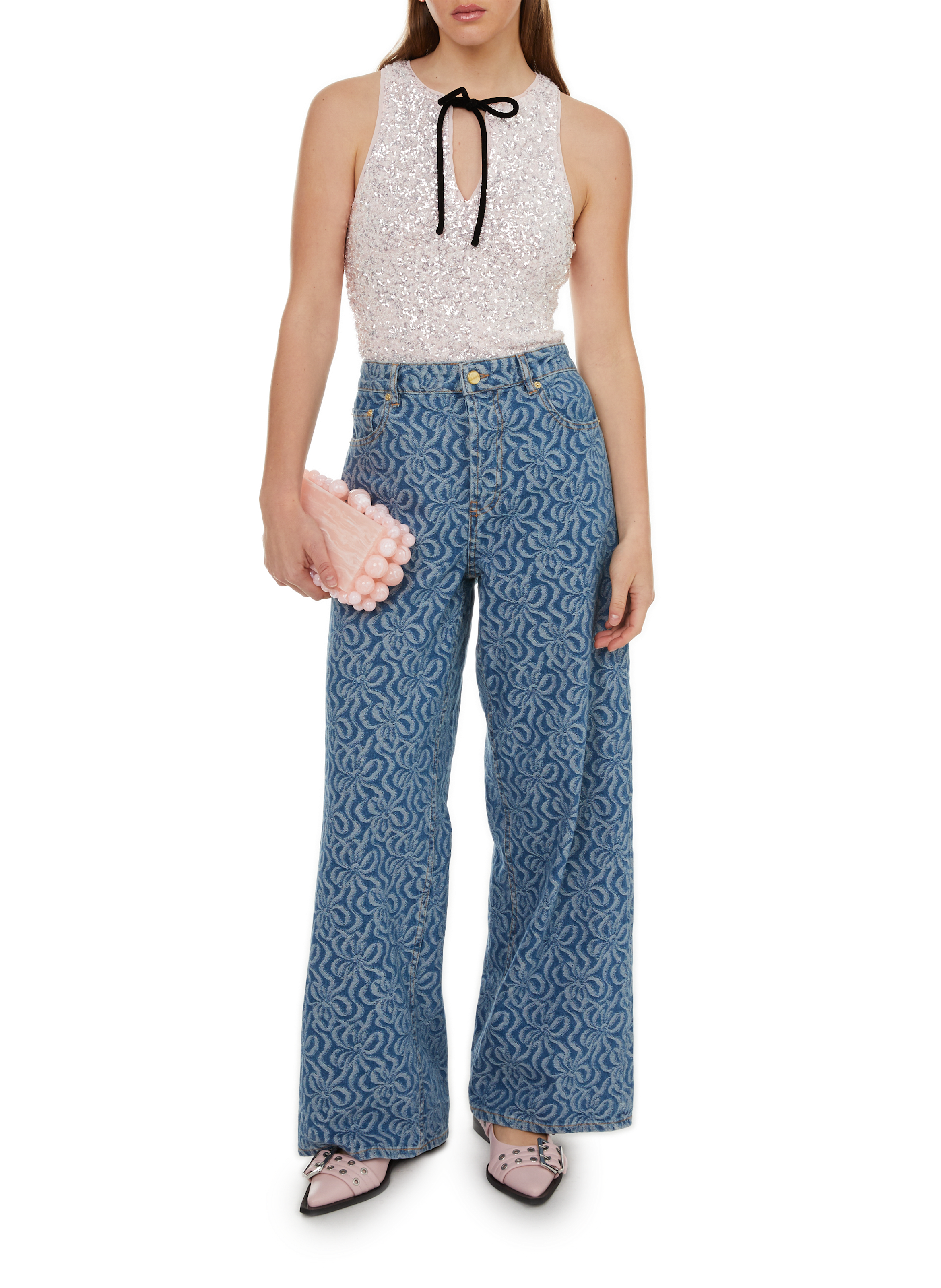 Top à sequins  GANNI Violet