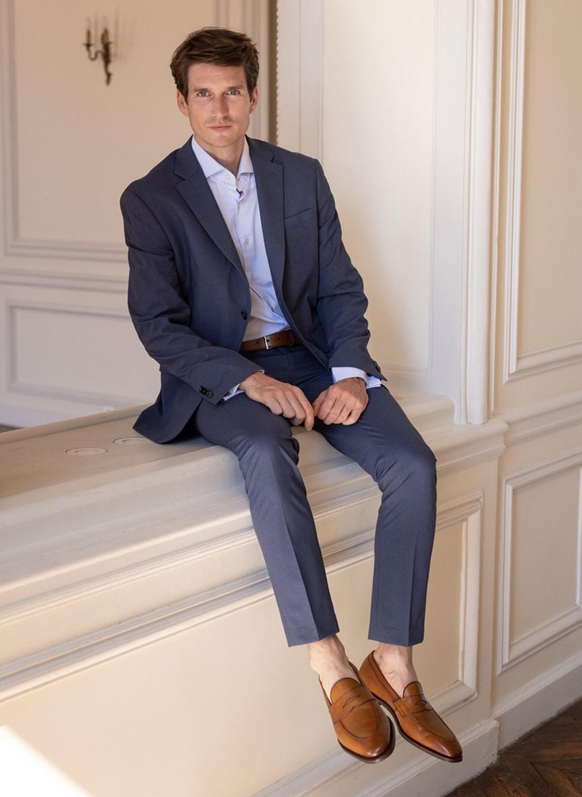 Mocassin cuir lincoln Marron