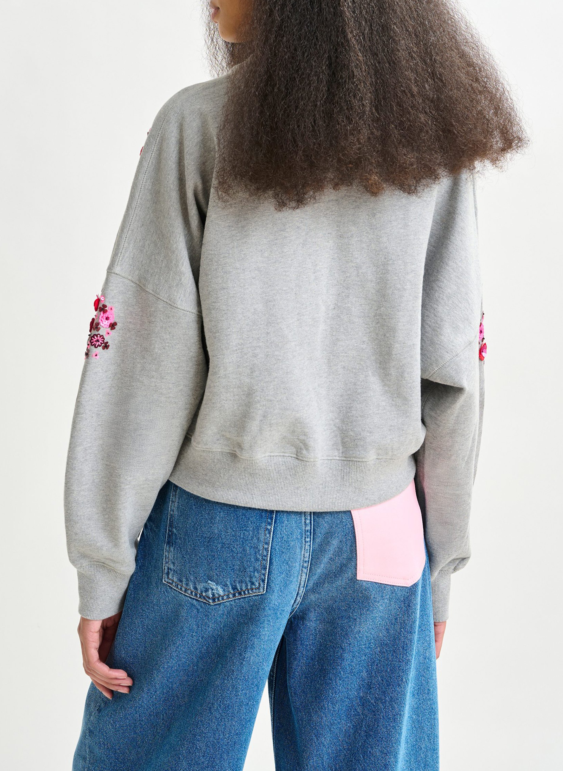 Sweat col rond en coton itro ESSENTIEL ANTWERP Gris