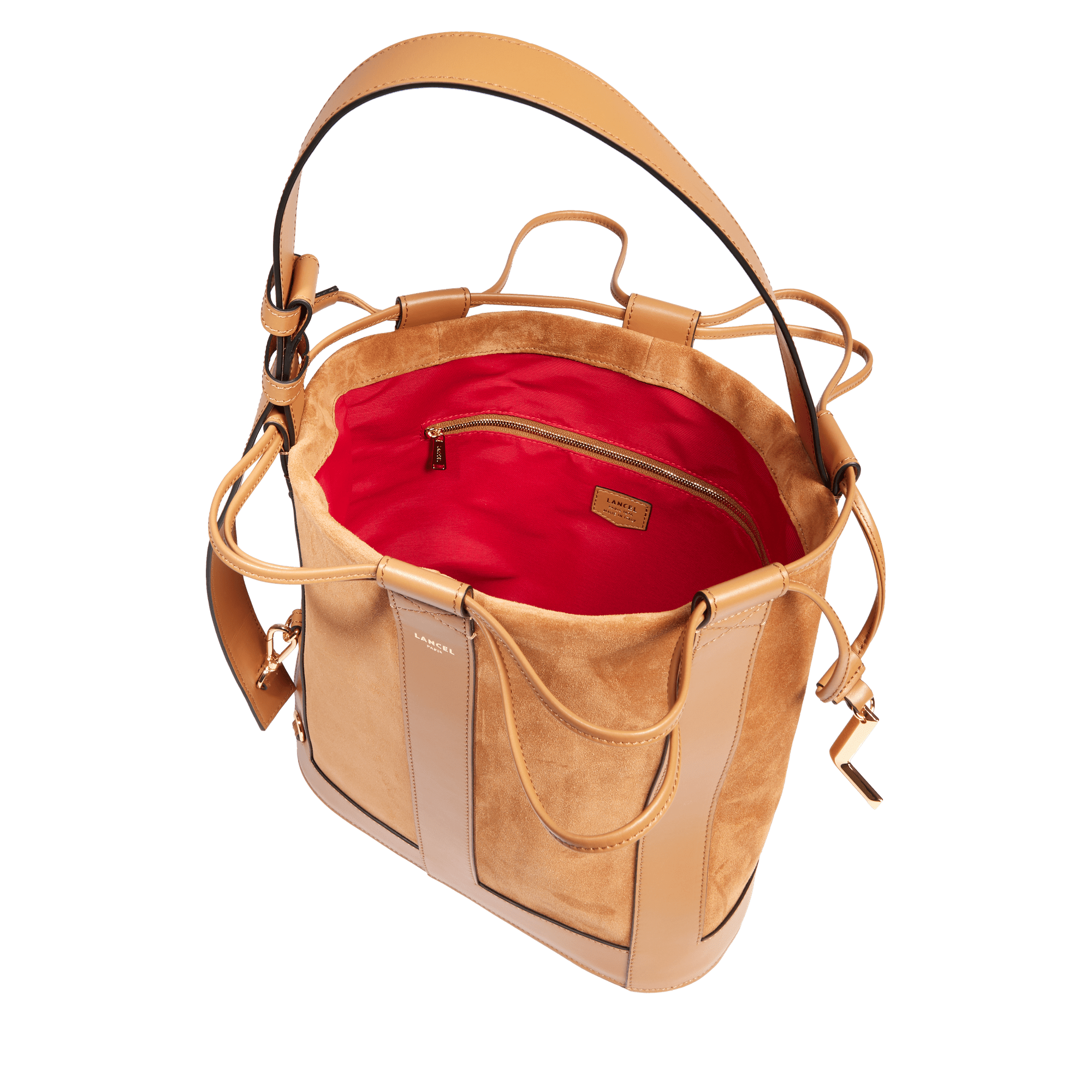 Sac seau m elles de lancel en cuir LANCEL Marron