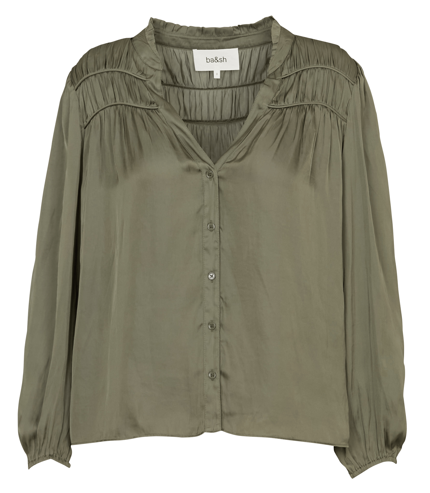 Chemise col v cessia BA&SH Kaki