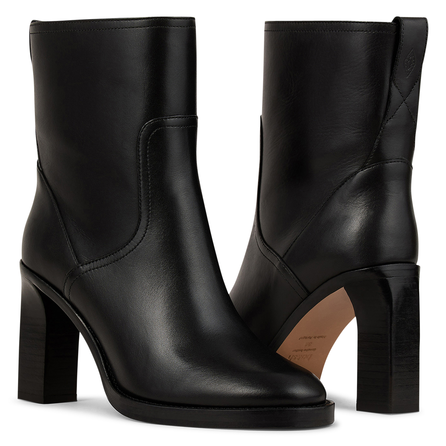 Bottines en cuir clarosa Noir