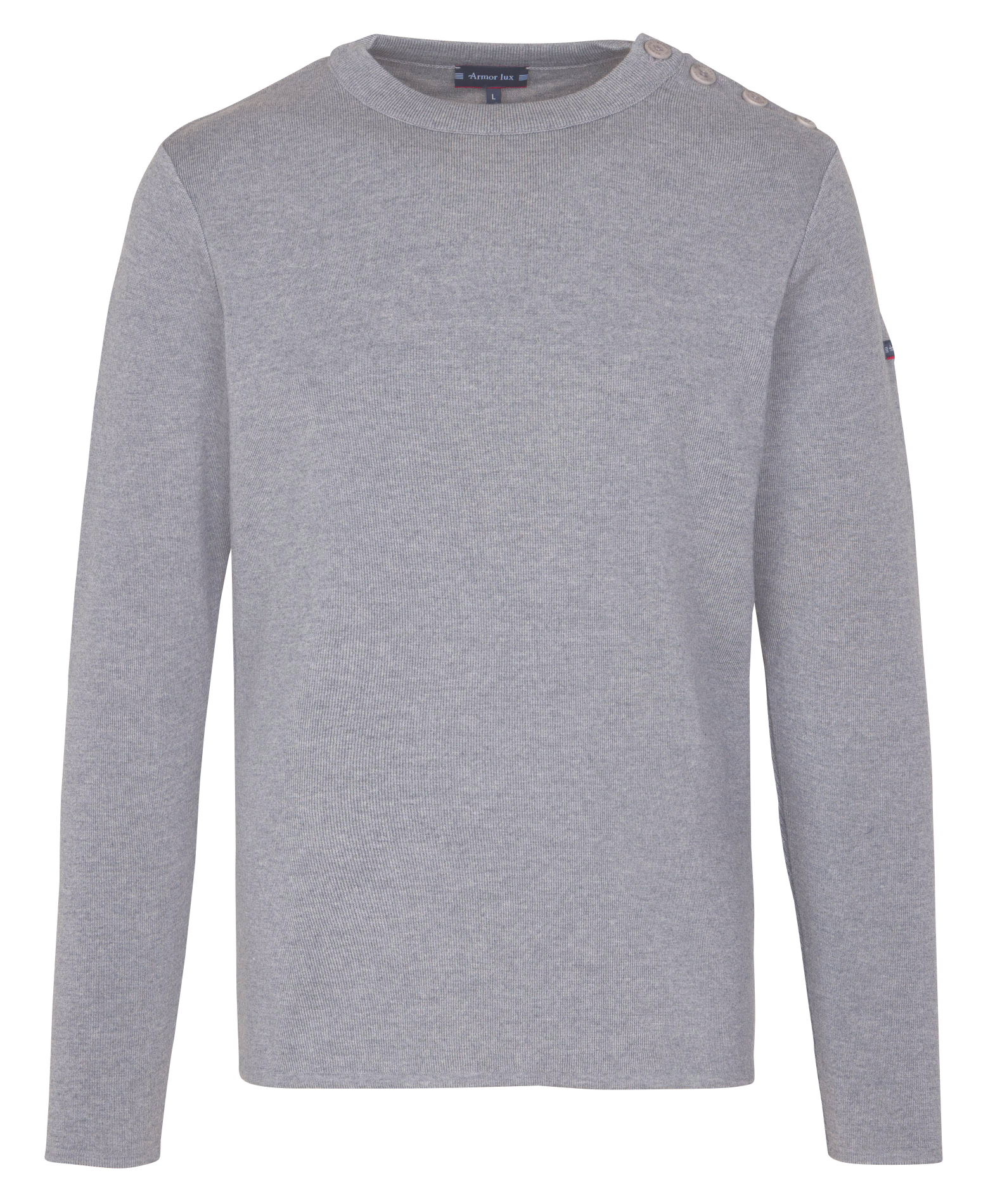 Pull col rond regular fit en laine goulenez ARMOR-LUX Gris