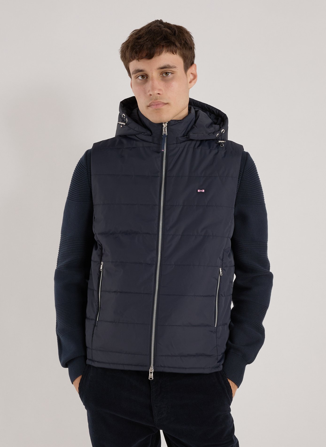 EDEN PARK Doudoune sans manches matelassée à capuche Bleu