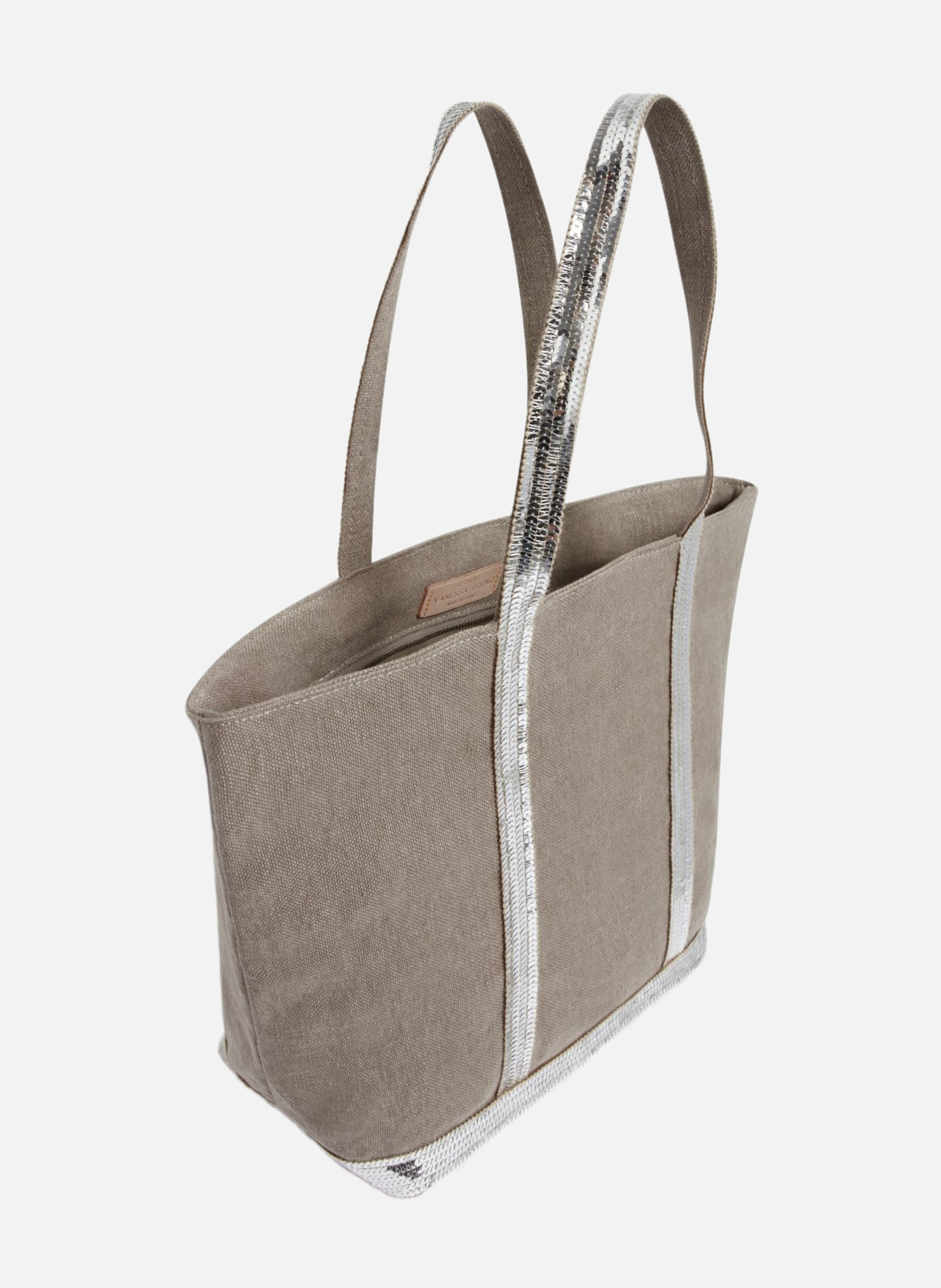 Cabas m zippé en lin VANESSA BRUNO Gris