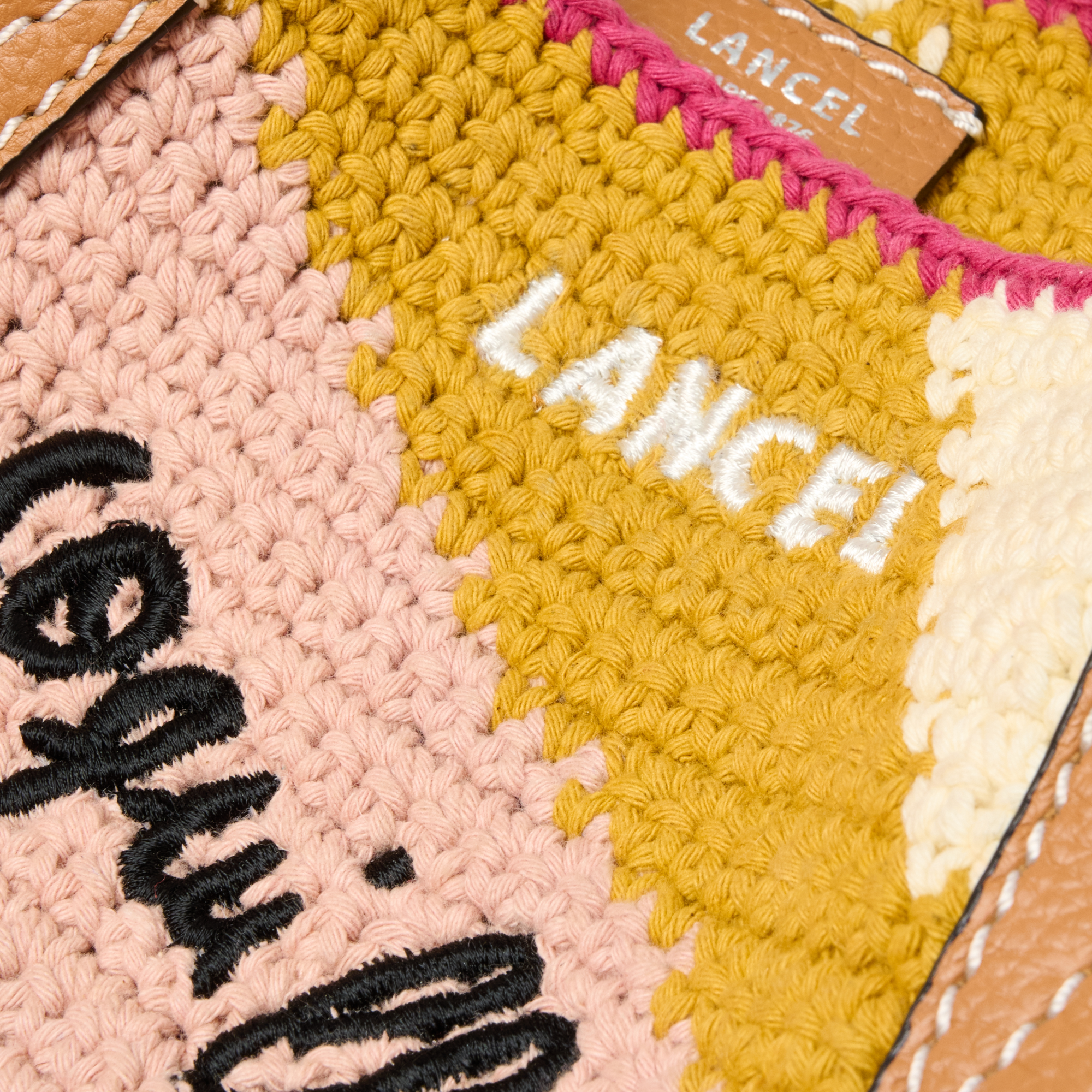 Sac cabas l summer mania de lancel en coton LANCEL Rose