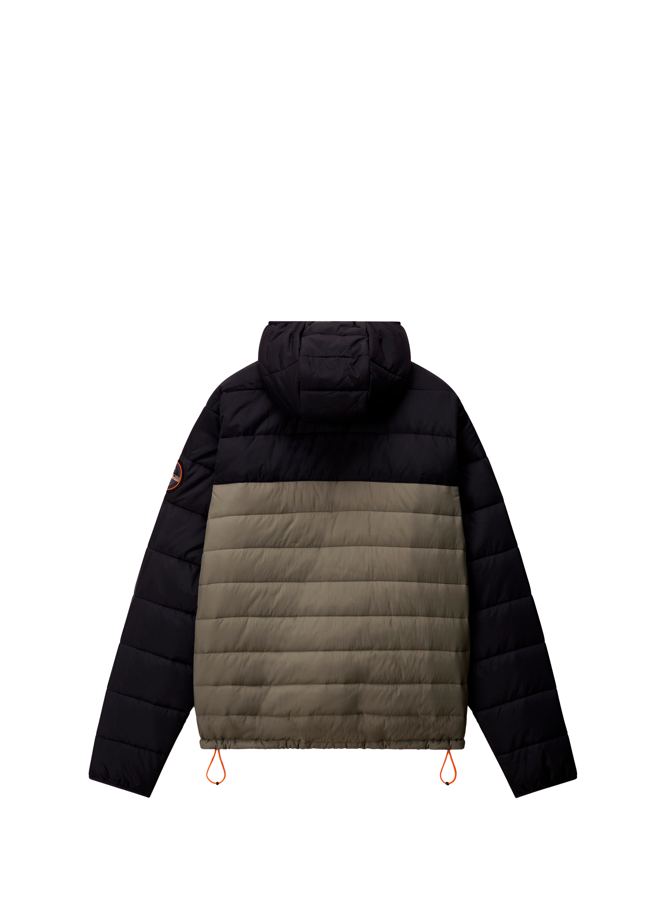 Quilted hooded straight coat NAPAPIJRI Green