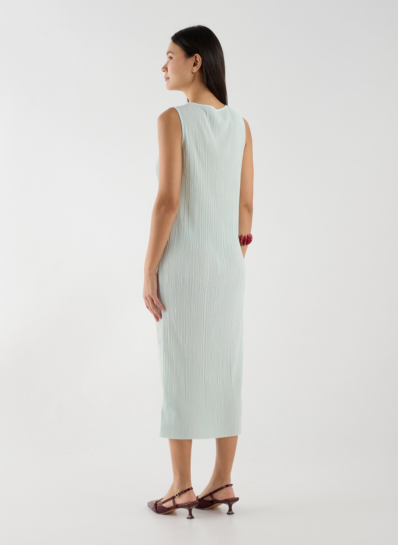 Robe mi-longue plissée  CALVIN KLEIN Blanc