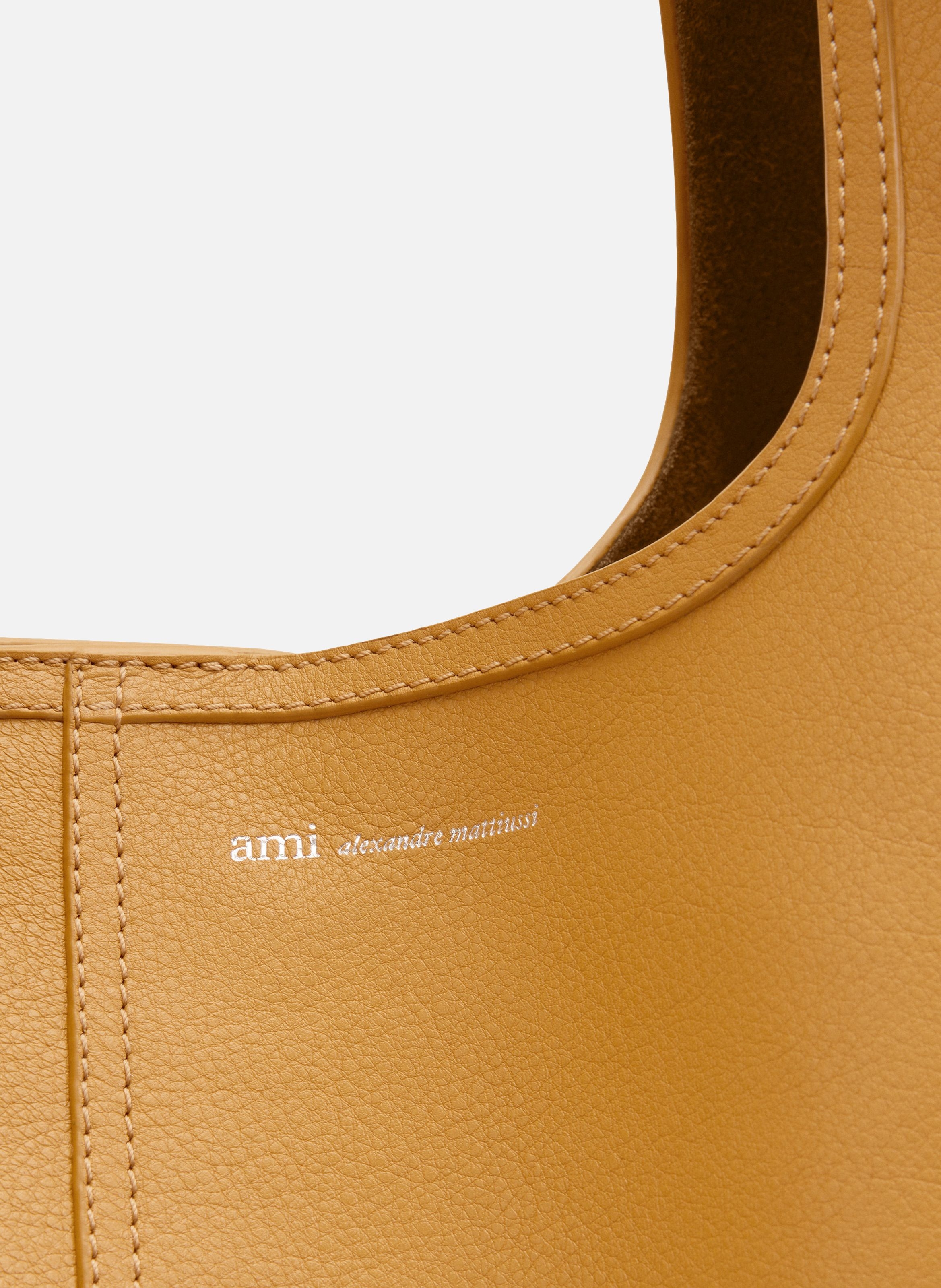 Sac Hobo Etienne En Cuir Souple unisexe AMI PARIS Jaune