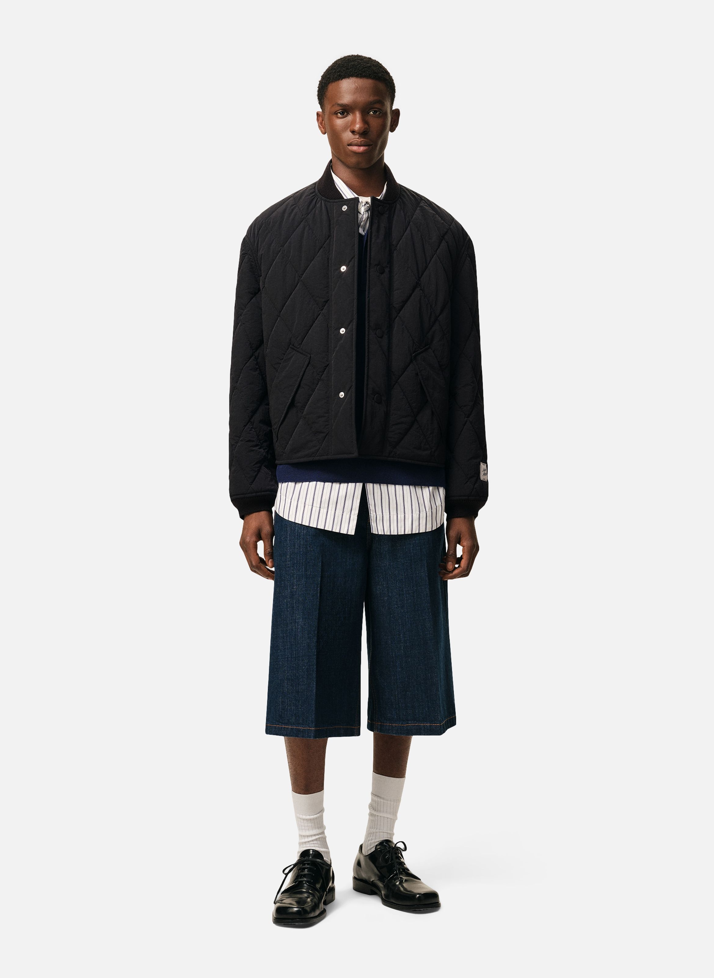 Veste rembourrée unisexe en nylon AMI PARIS Noir