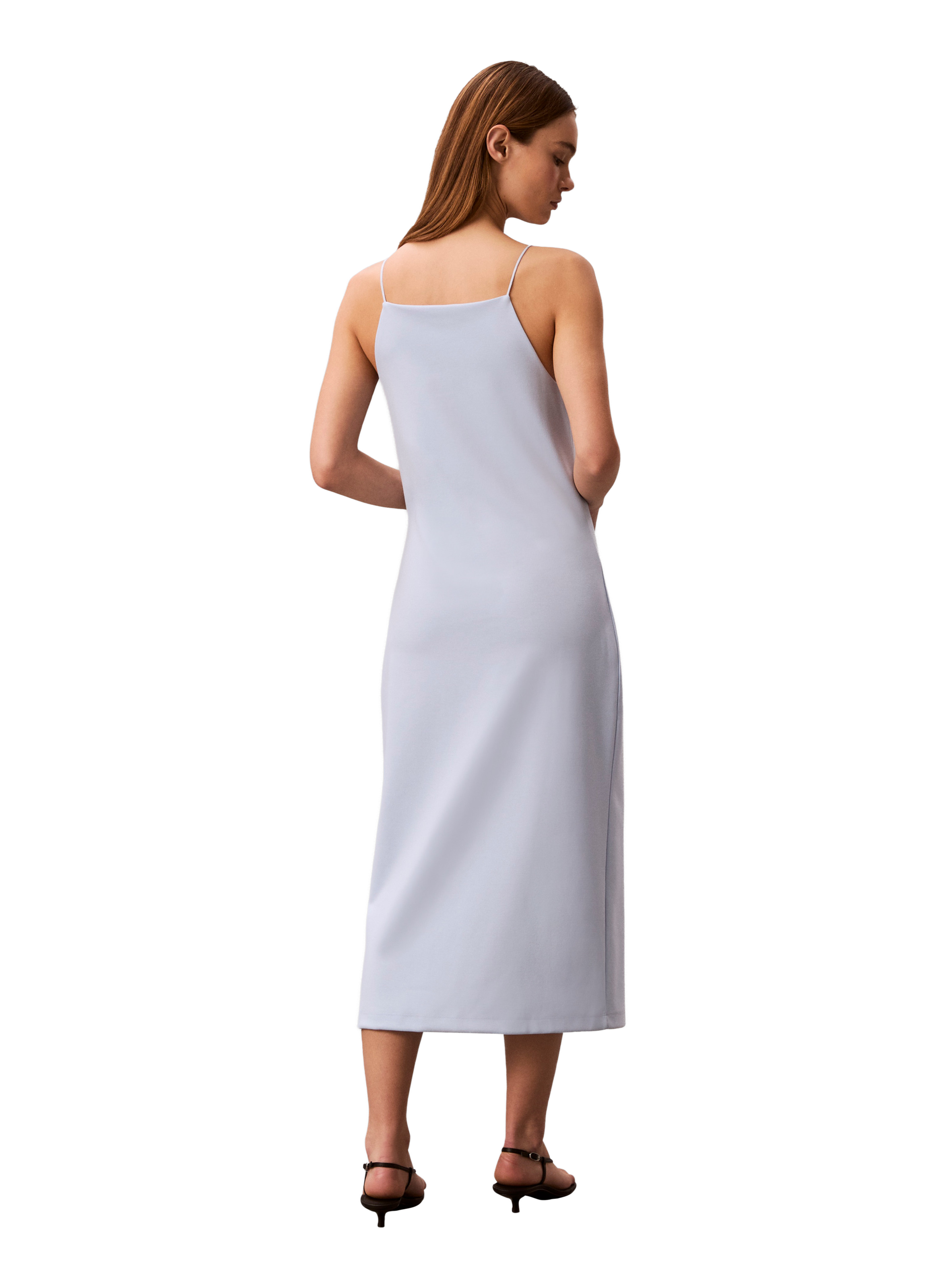 Robe midi à fines bretelles CALVIN KLEIN Bleu