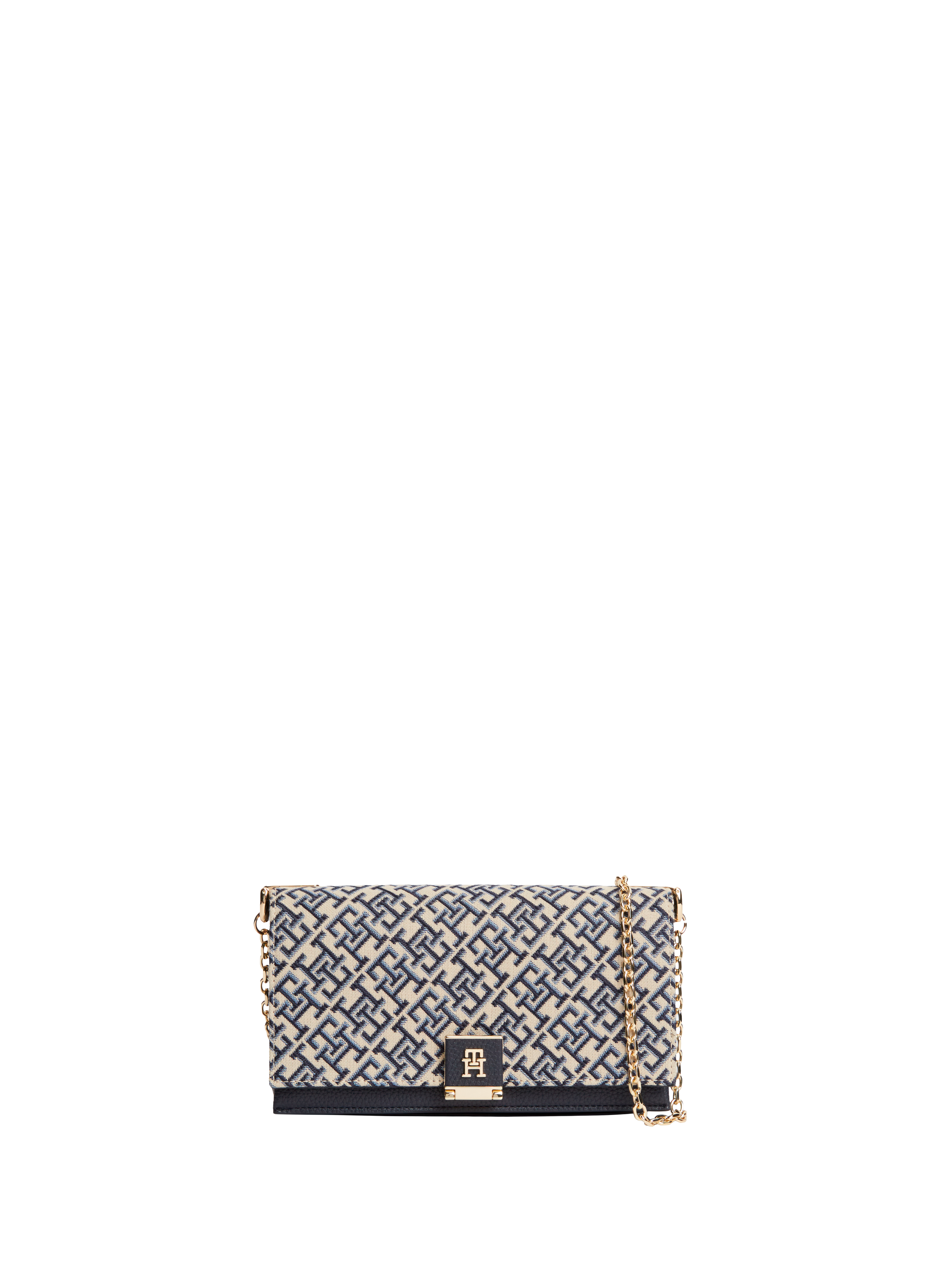 Logo-embossed chain shoulder bag TOMMY HILFIGER Multicolour