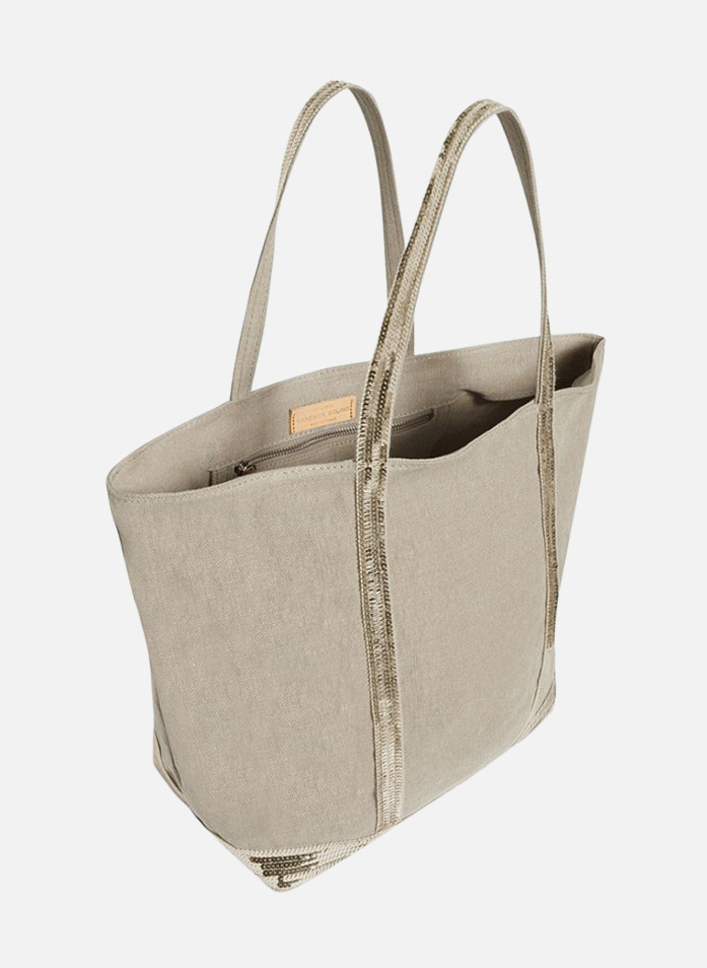 Cabas m zippé en lin VANESSA BRUNO Gris