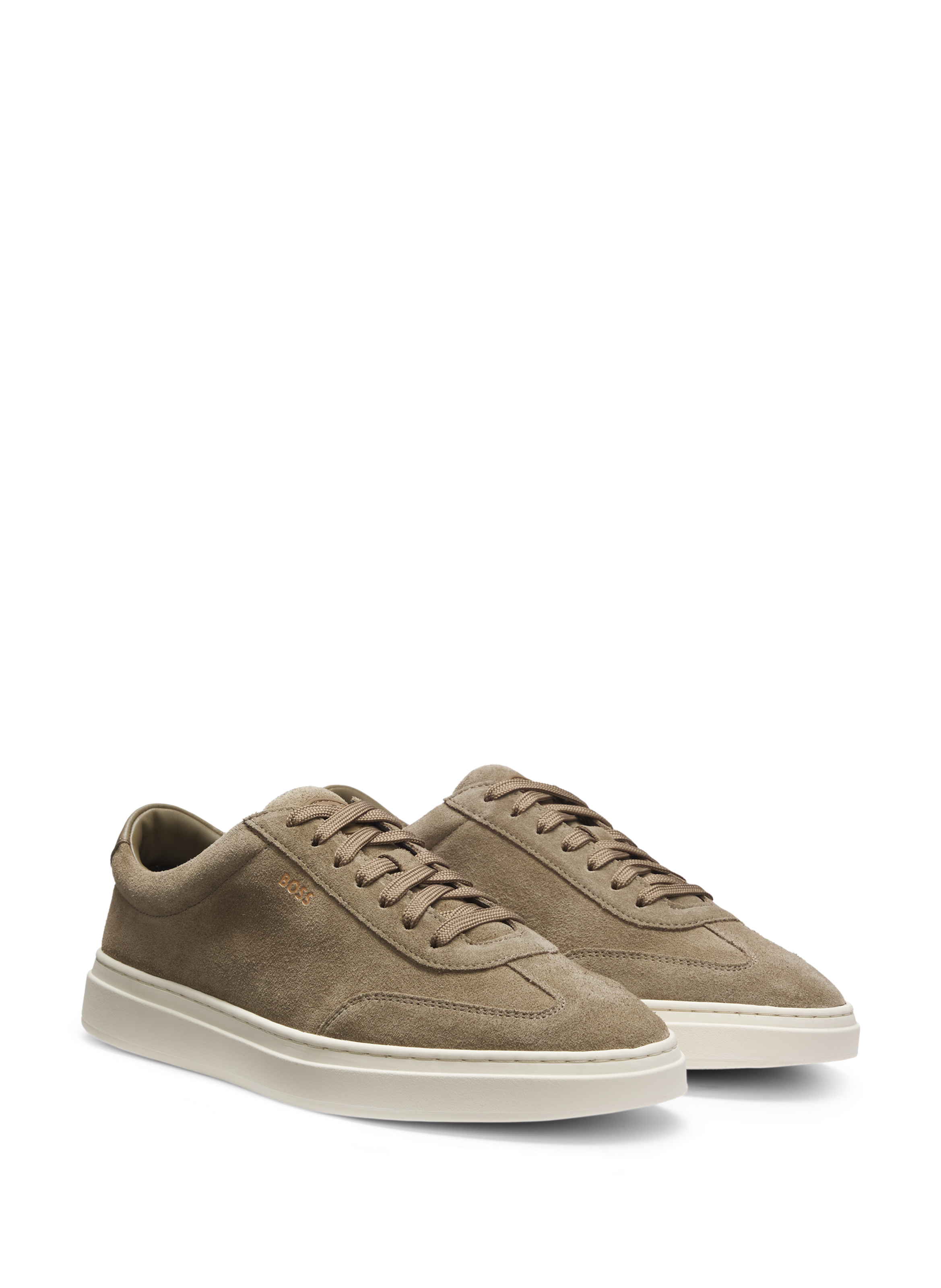 Baskets basses en cuir suédé HUGO BOSS Marron