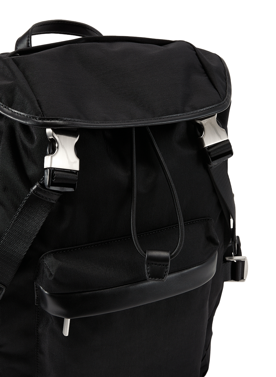 Solid color flap backpack SAISON 1865 Black