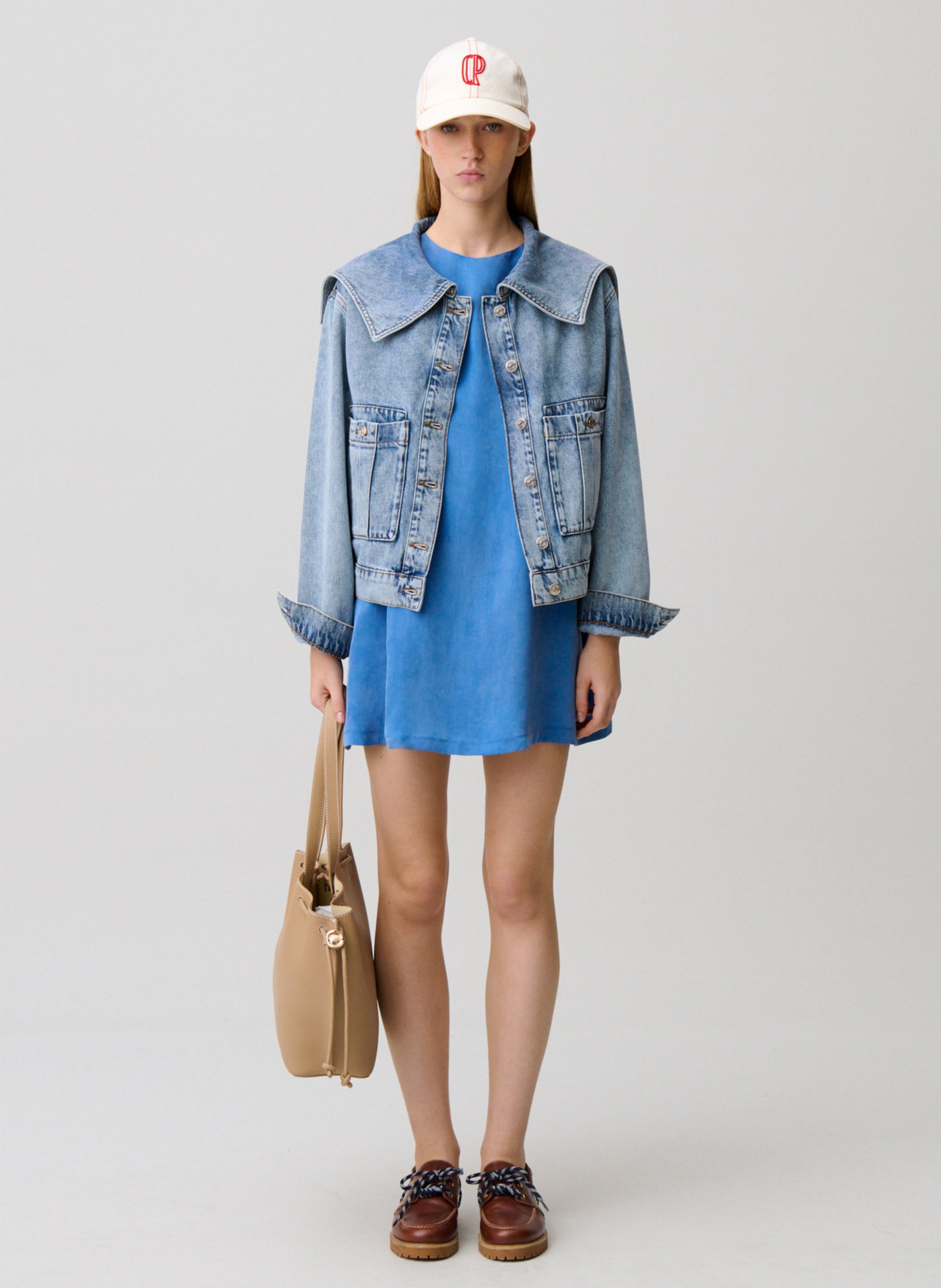 Robe courte sans manches unie CLAUDIE PIERLOT Bleu