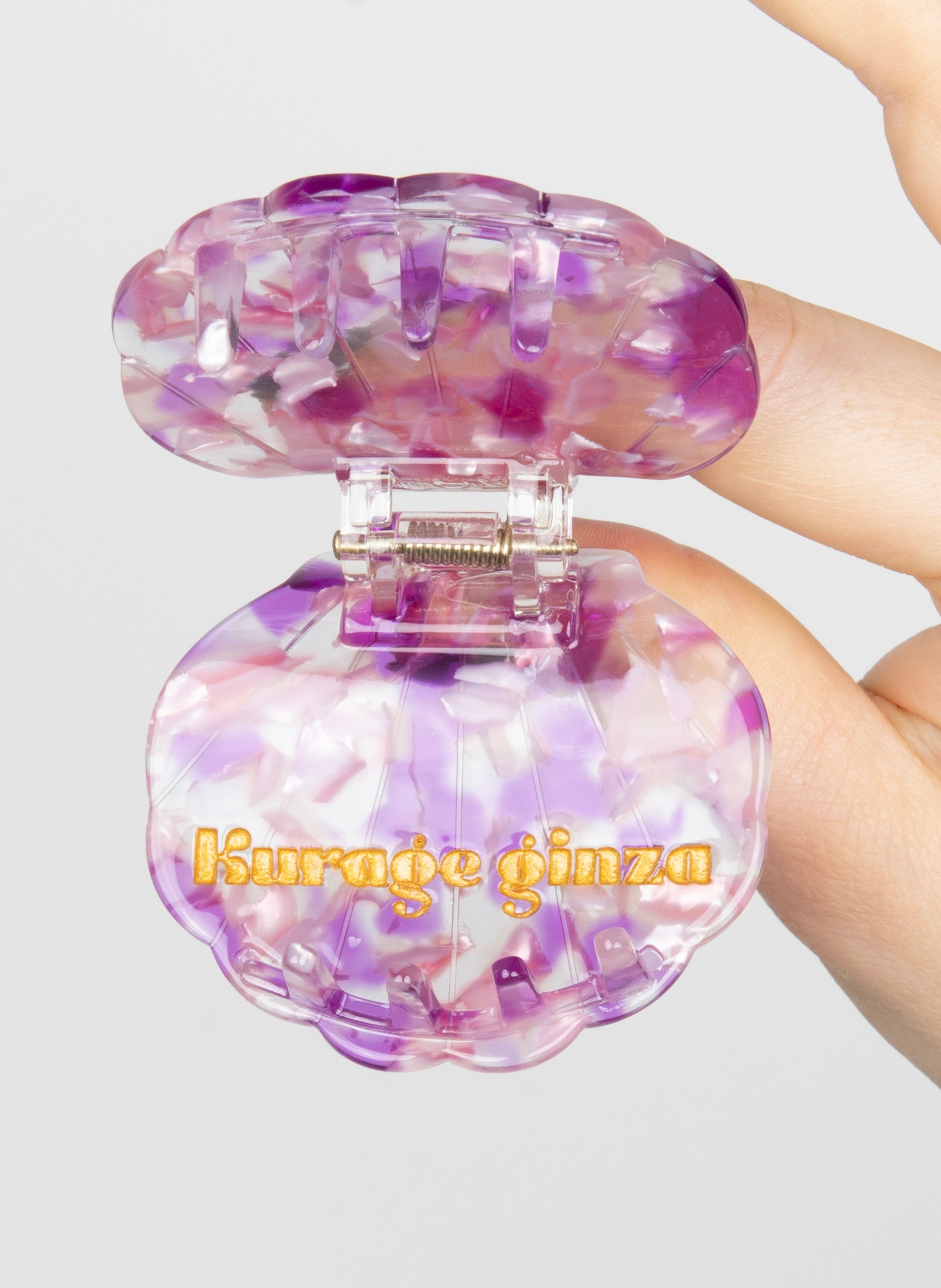 Pince à cheveux mermaid en acétate de cellulose KURAGE GINZA Rose