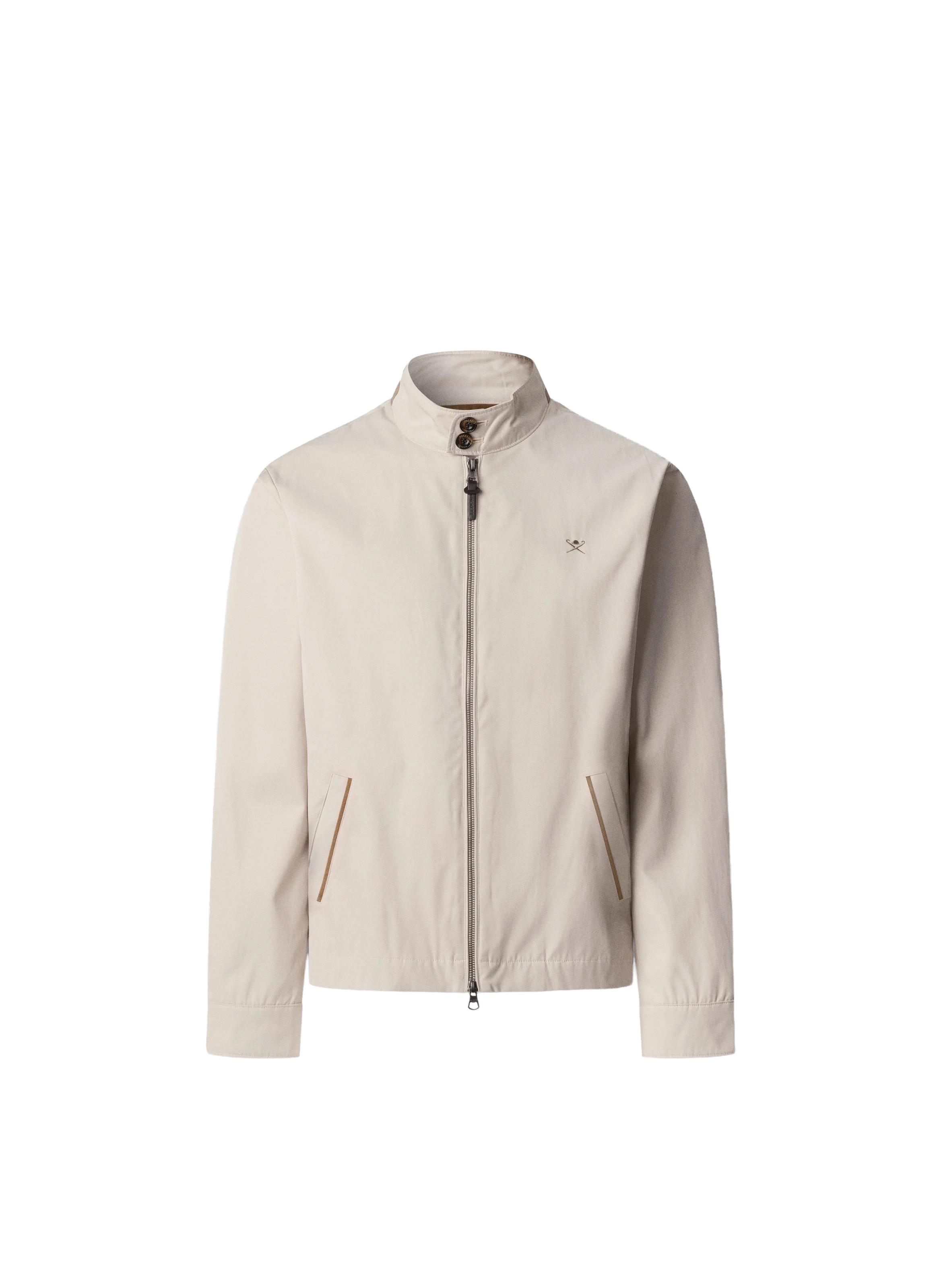 Recht jasje met opstaande kraag HACKETT Beige