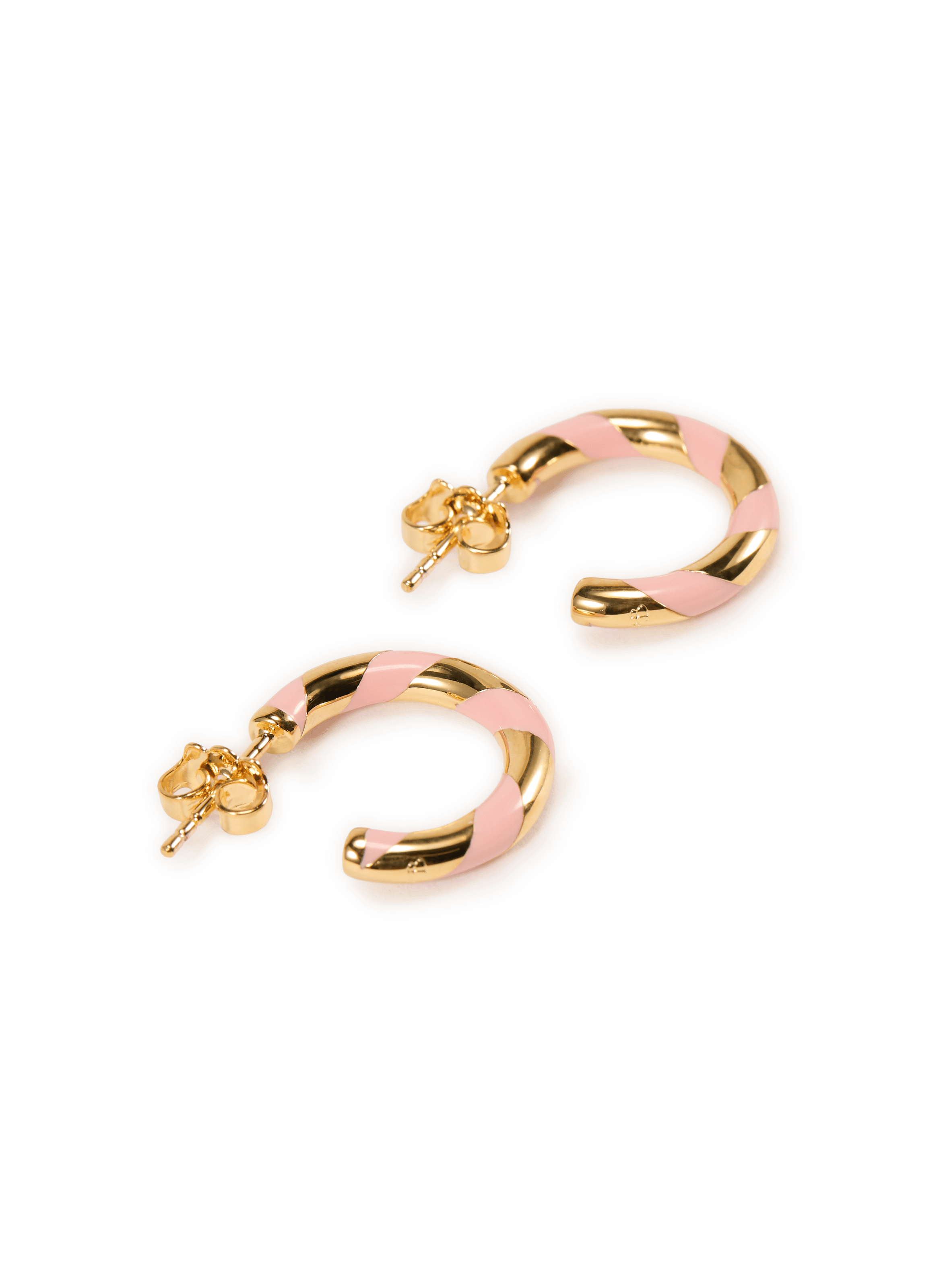 Boucles d'oreilles créoles Positano AURELIE BIDERMANN Rose