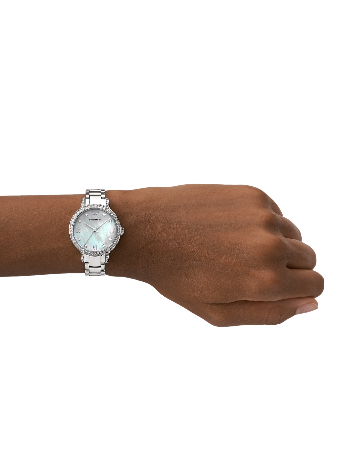 Montre quartz en acier inoxydable ARMANI MONTRES Blanc