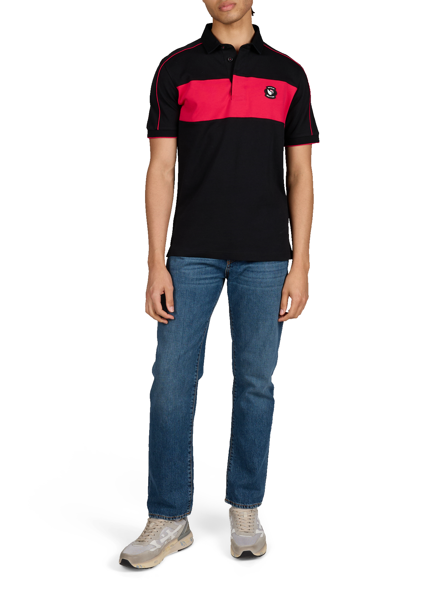 Polo à manches courtes Nouvelle Zélande en coton EDEN PARK Noir