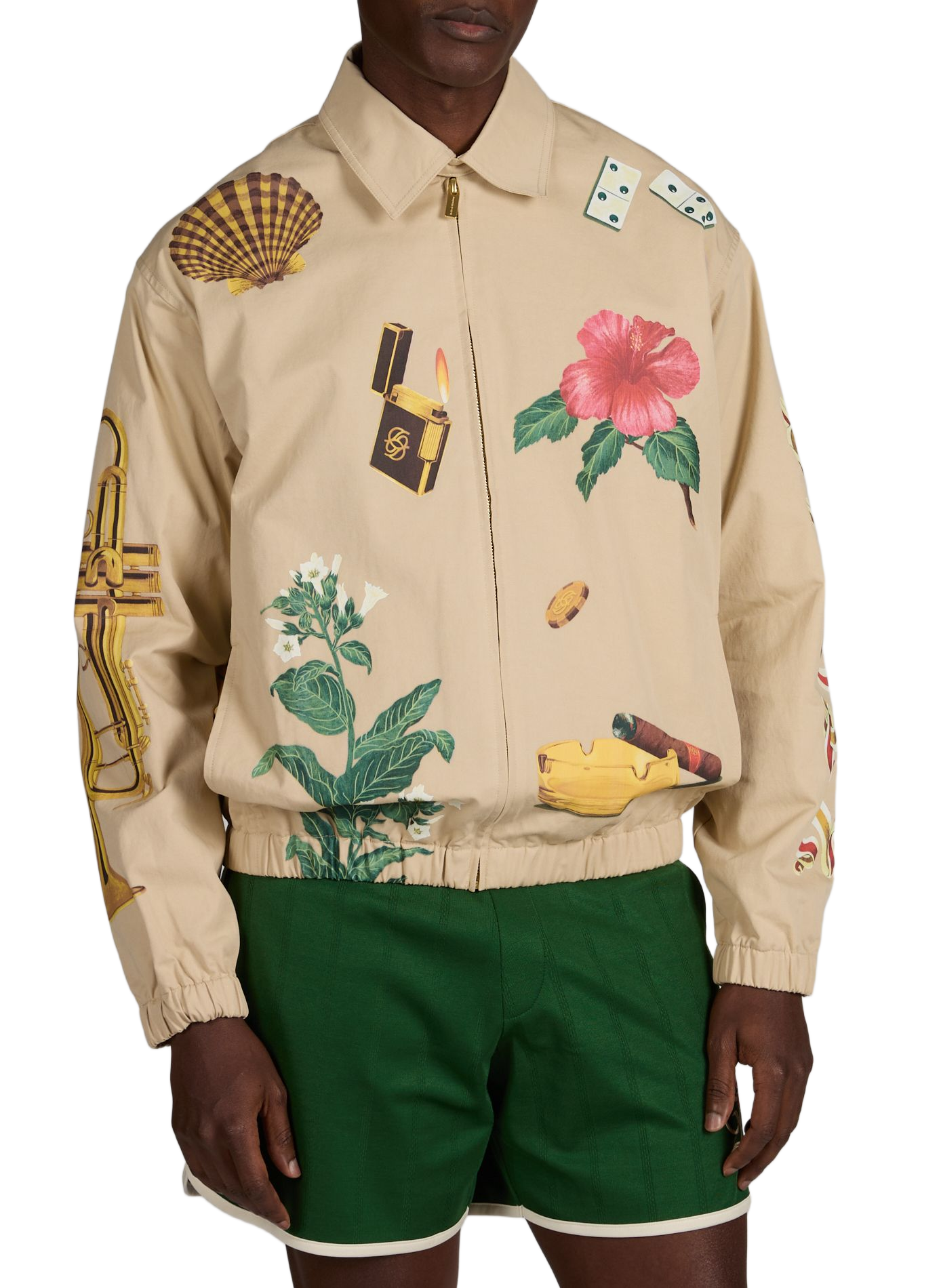 Giacca stampata in cotone DROLE DE MONSIEUR Beige