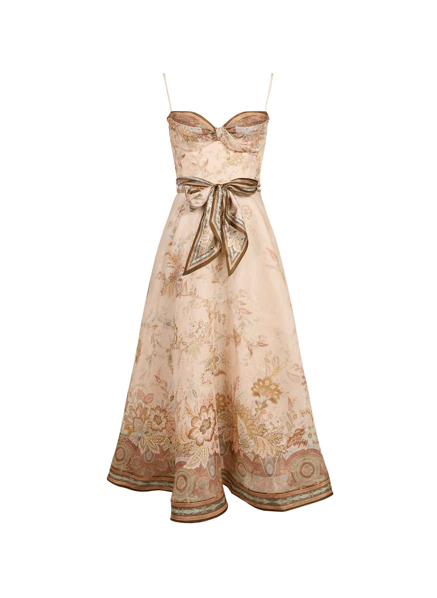 Robe midi imprimée ZIMMERMANN Blanc