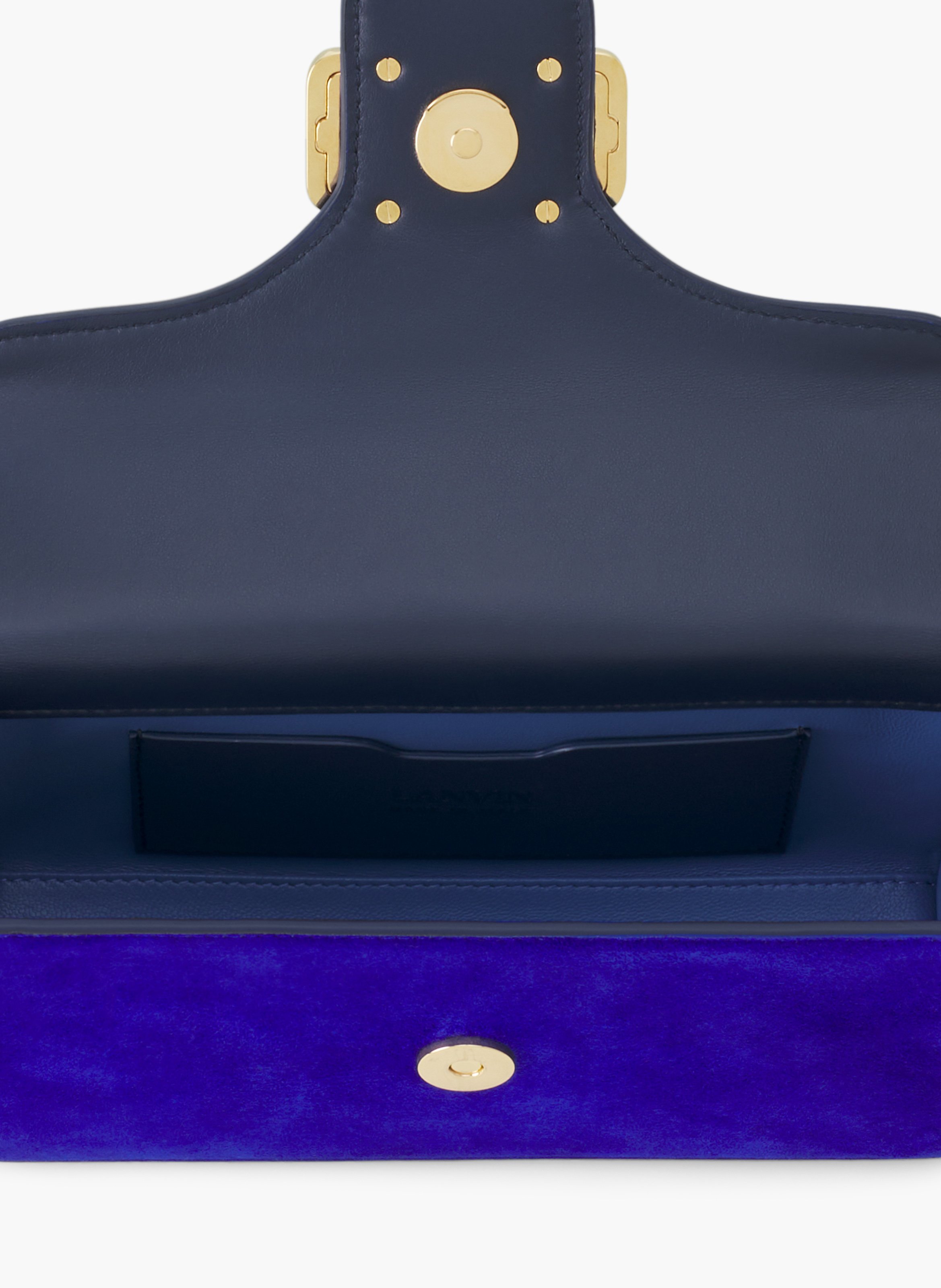 Sac pencil cat nano en cuir LANVIN Bleu