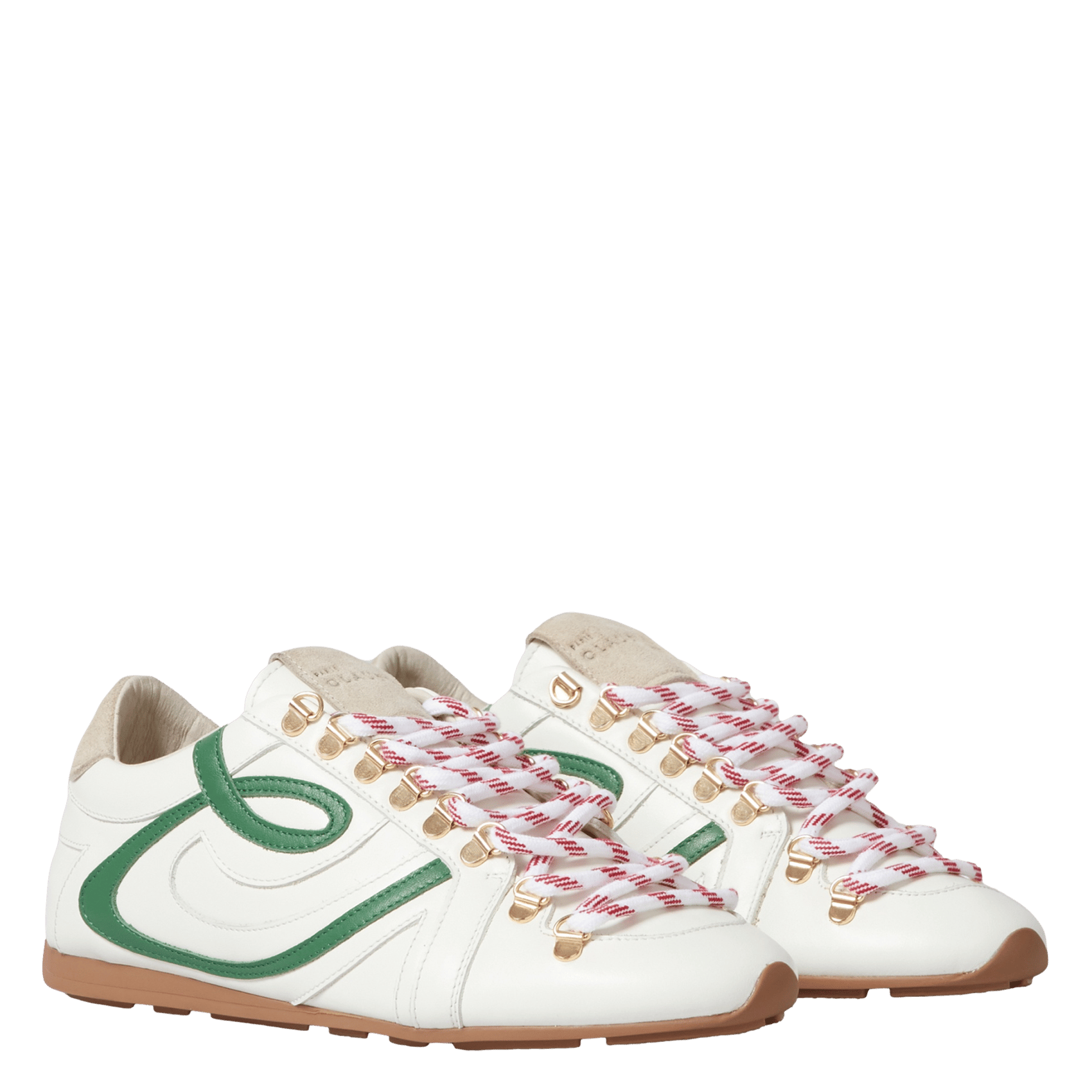 Baskets basses à lacets contrastés en cuir adriano CLAUDIE PIERLOT Multicolore