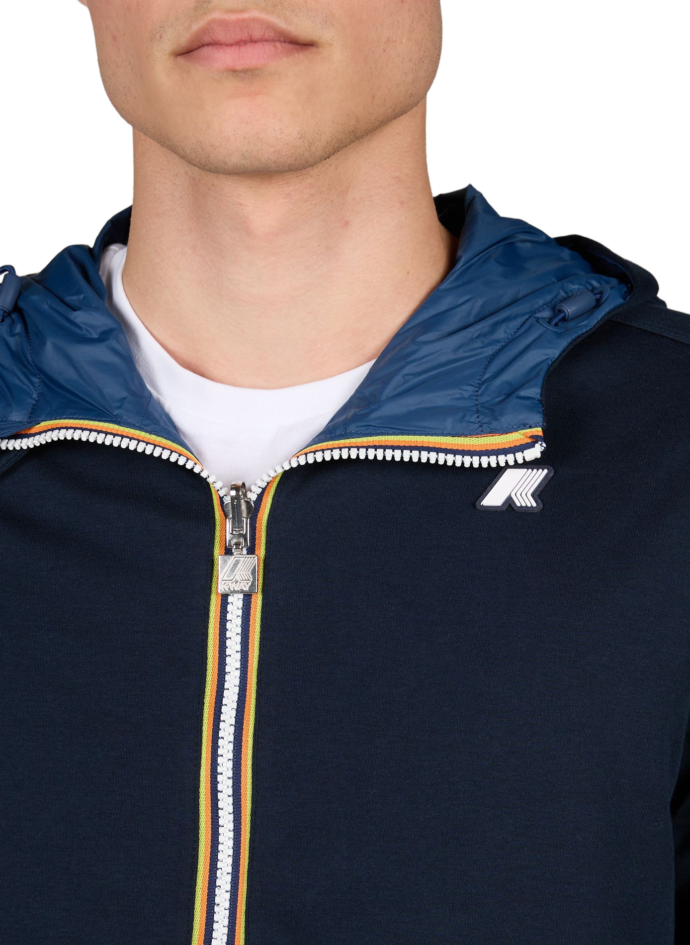 Reversible lightweight cotton jacket K-WAY Blue