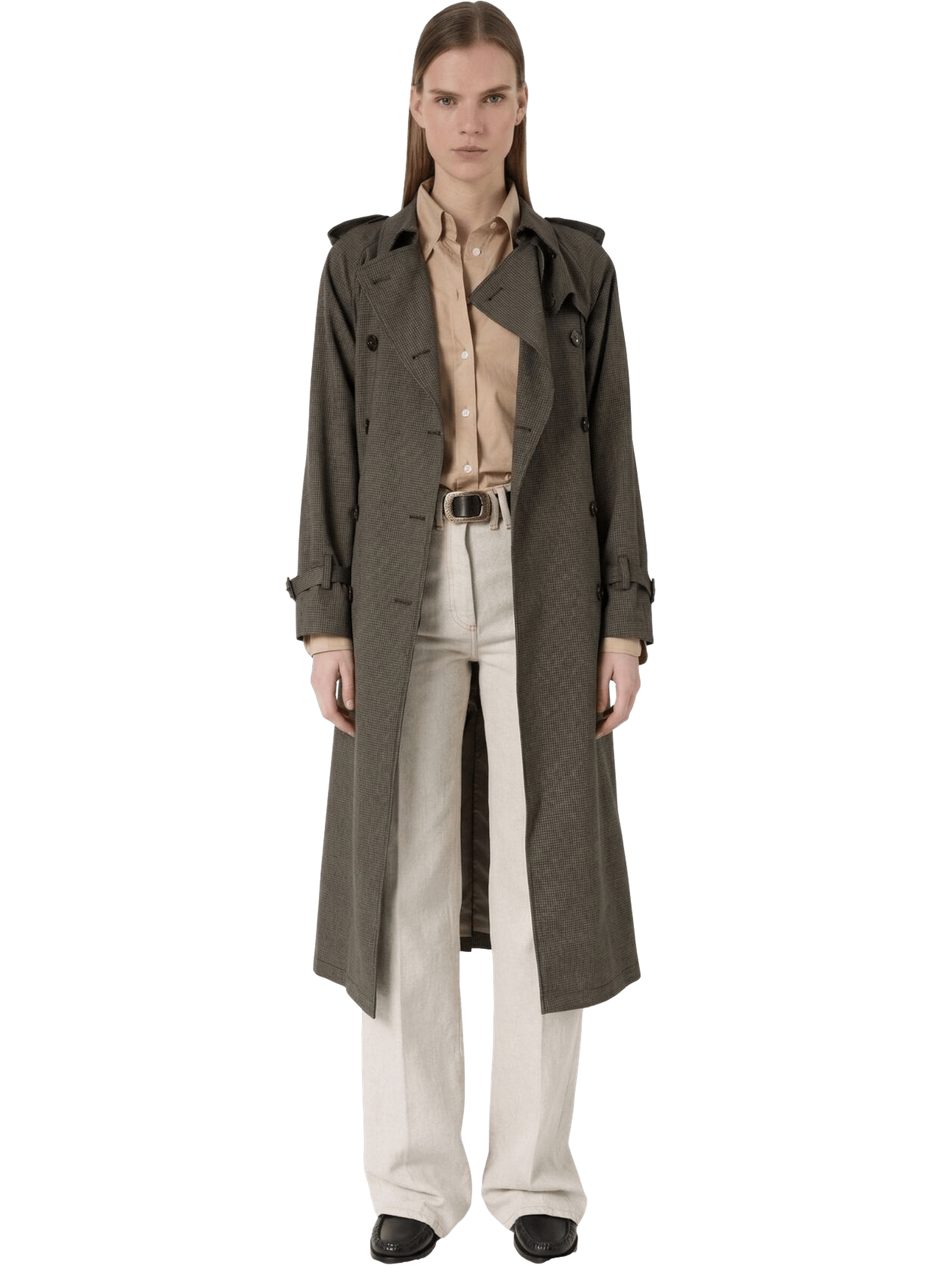 Trench long fil à fil - serge GERARD DAREL Marron