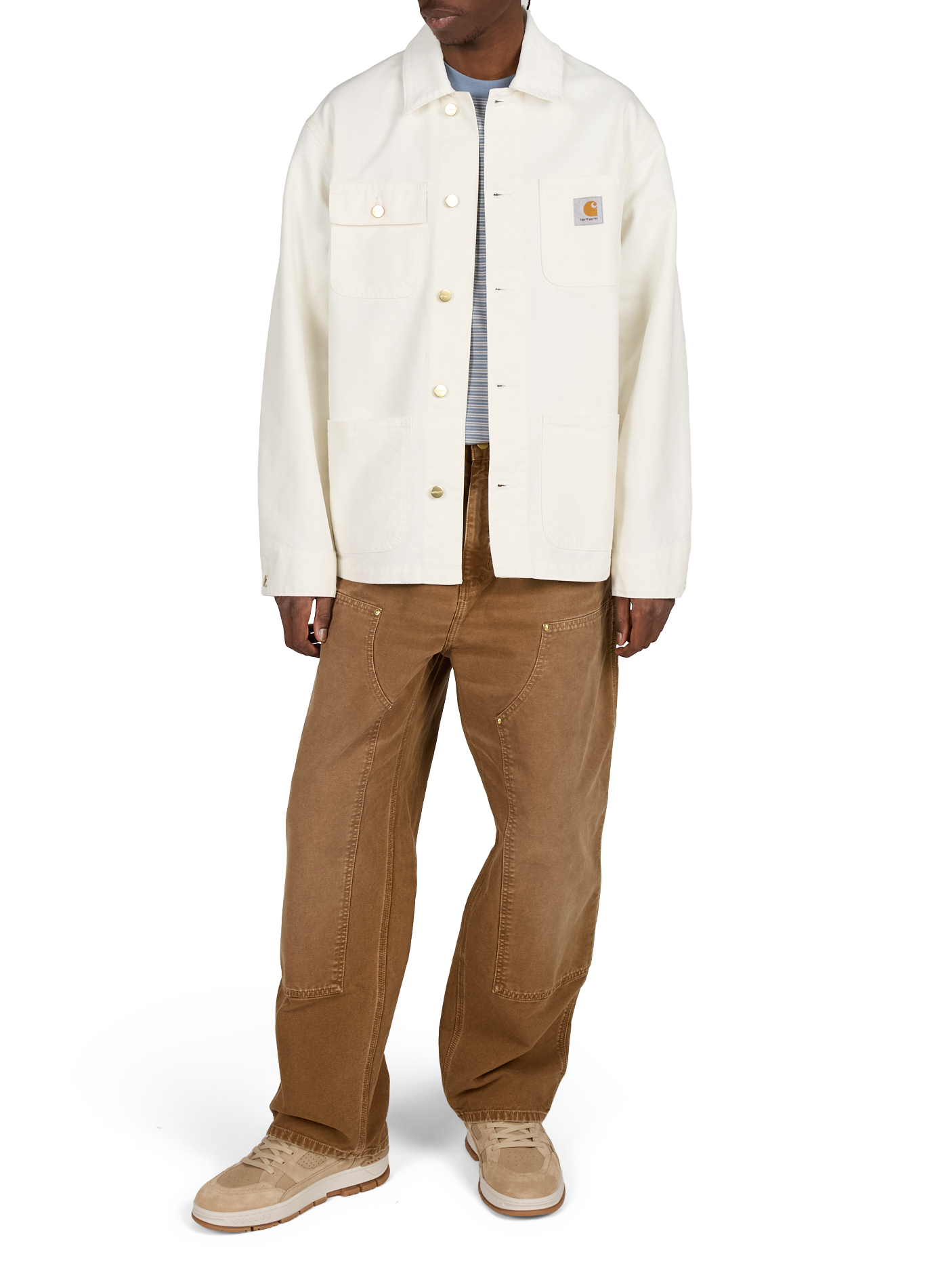 Jacke mit klassischem Kragen aus Baumwolldenim CARHARTT WIP Beige