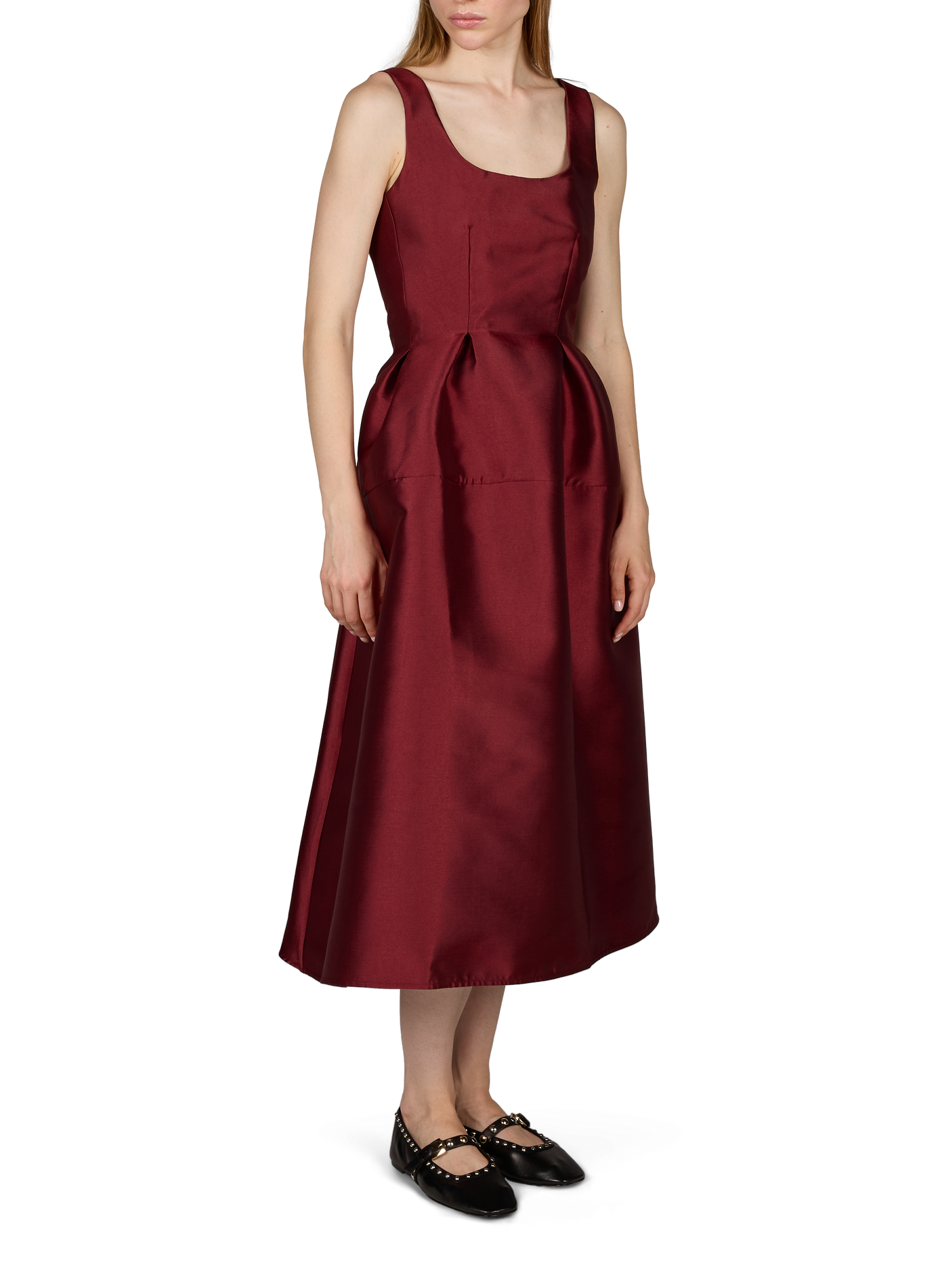 Ausgestelltes langes Kleid MARQUES ALMEIDA Rot