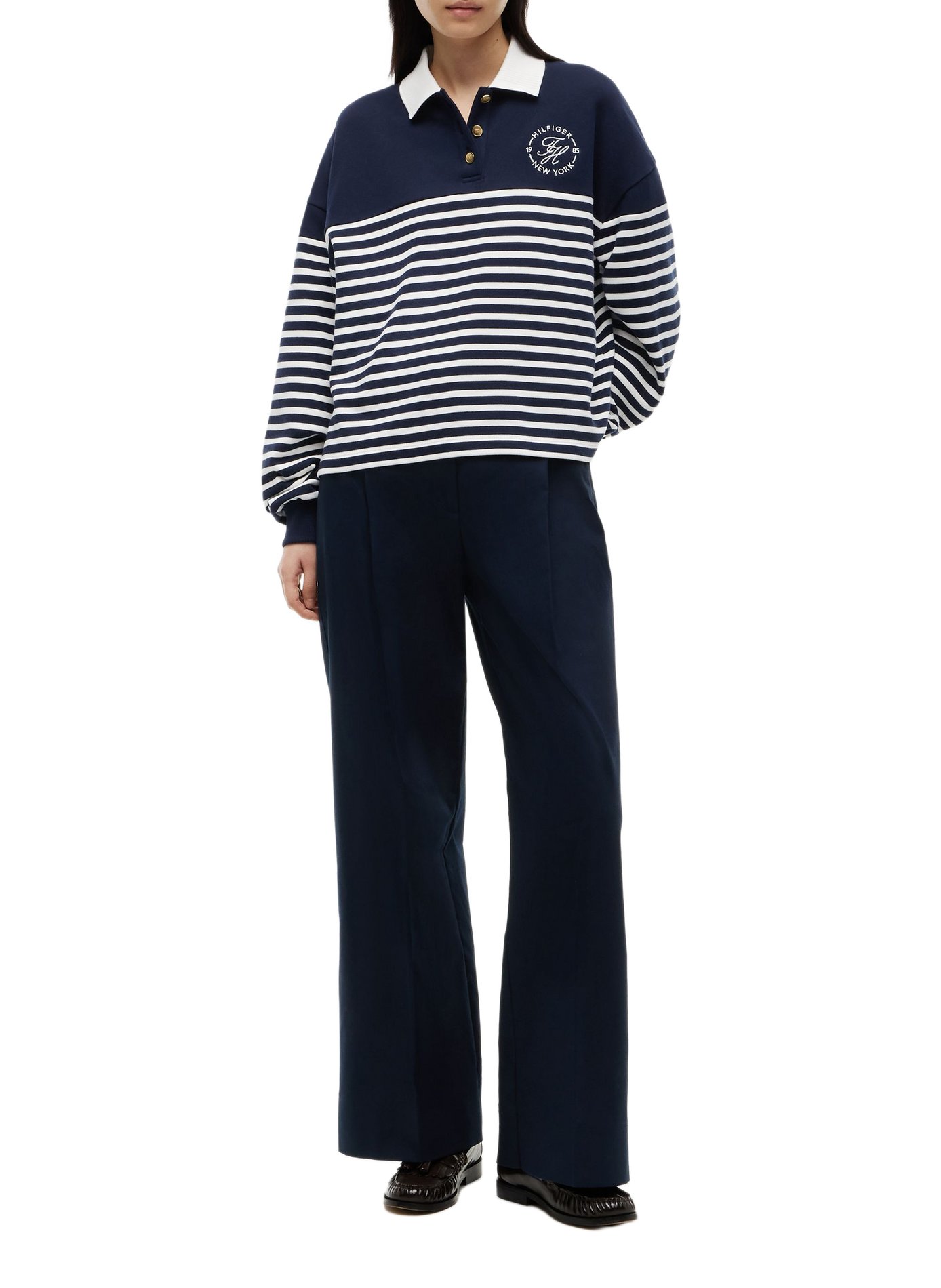 Cotton polo neck sweatshirt TOMMY HILFIGER Multicolour