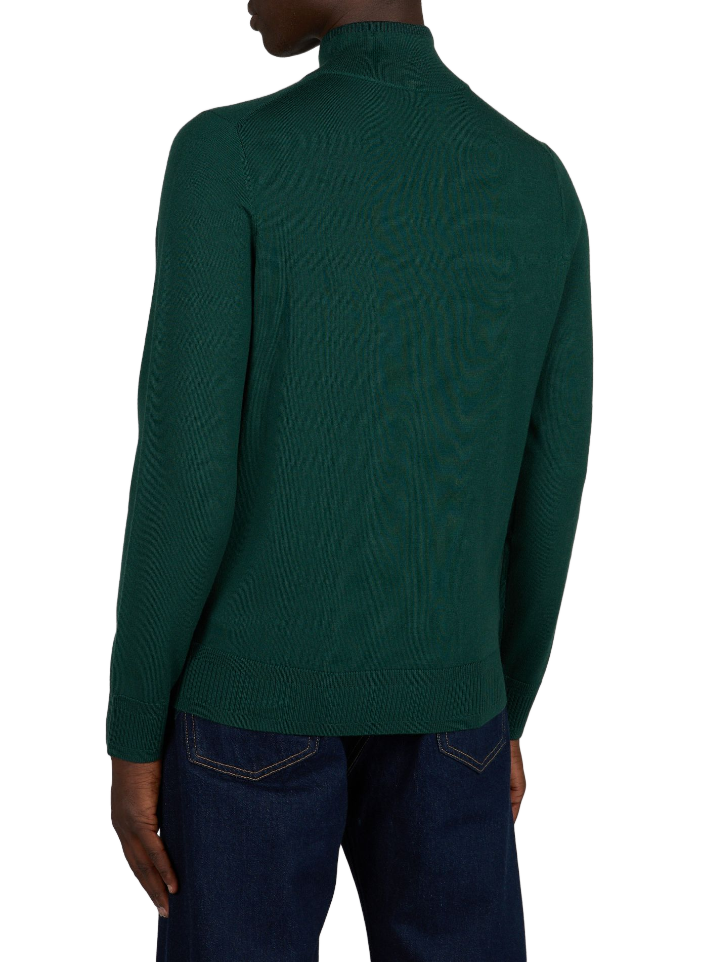 Zip-up wool turtleneck sweater PAUL SMITH Green