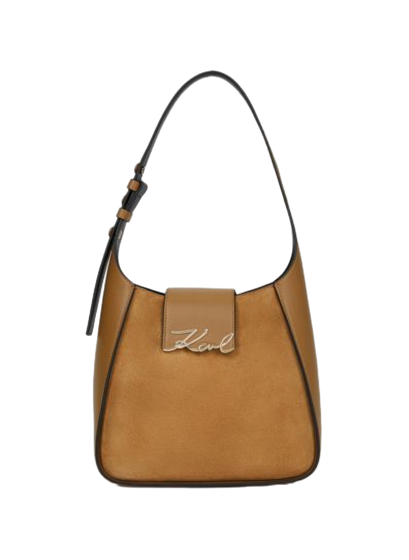 Tasche mit Schulterriemen K/Signature Hobo KARL LAGERFELD Braun