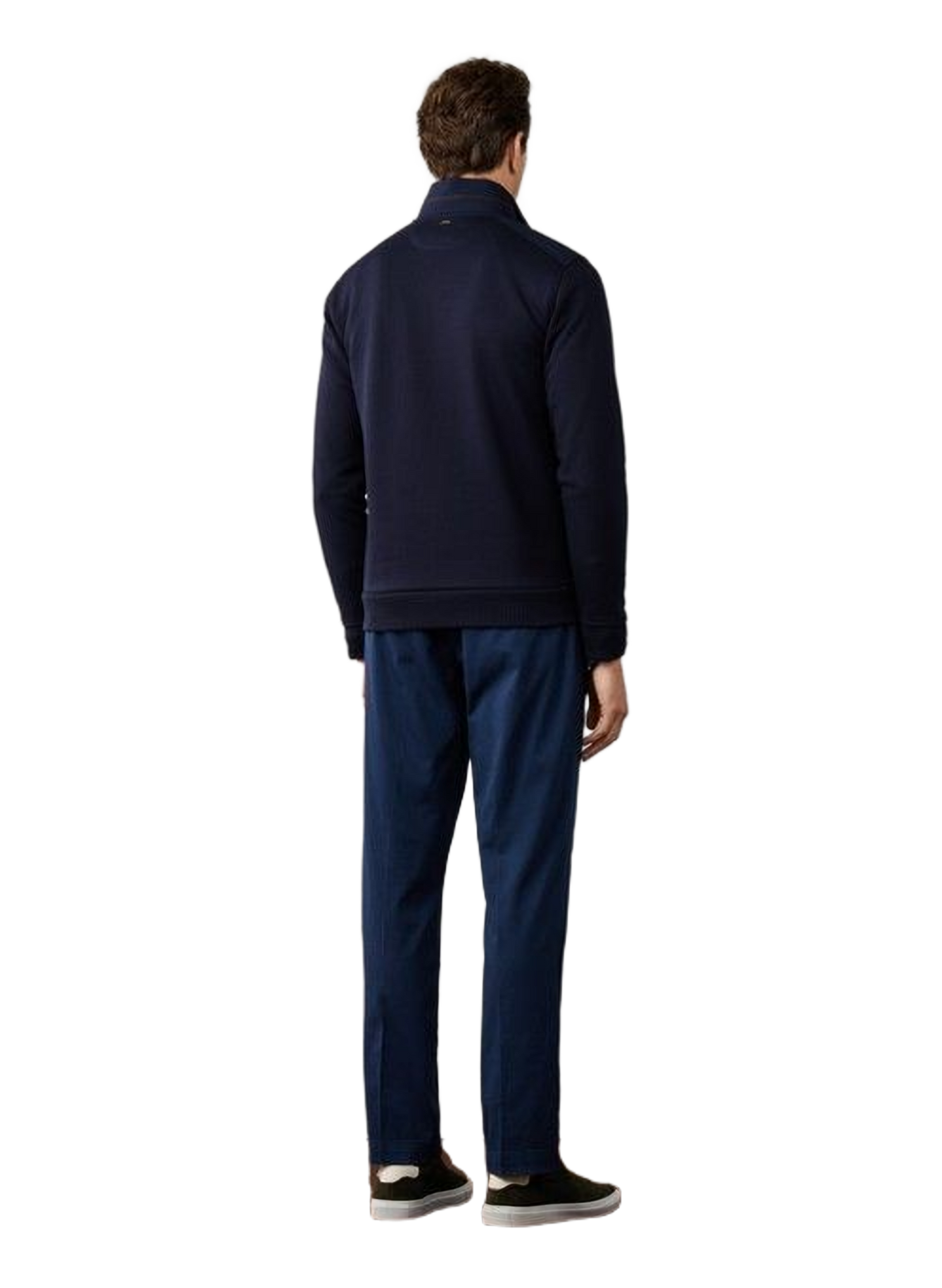 Sweat col montant en coton mélangé HACKETT Blue