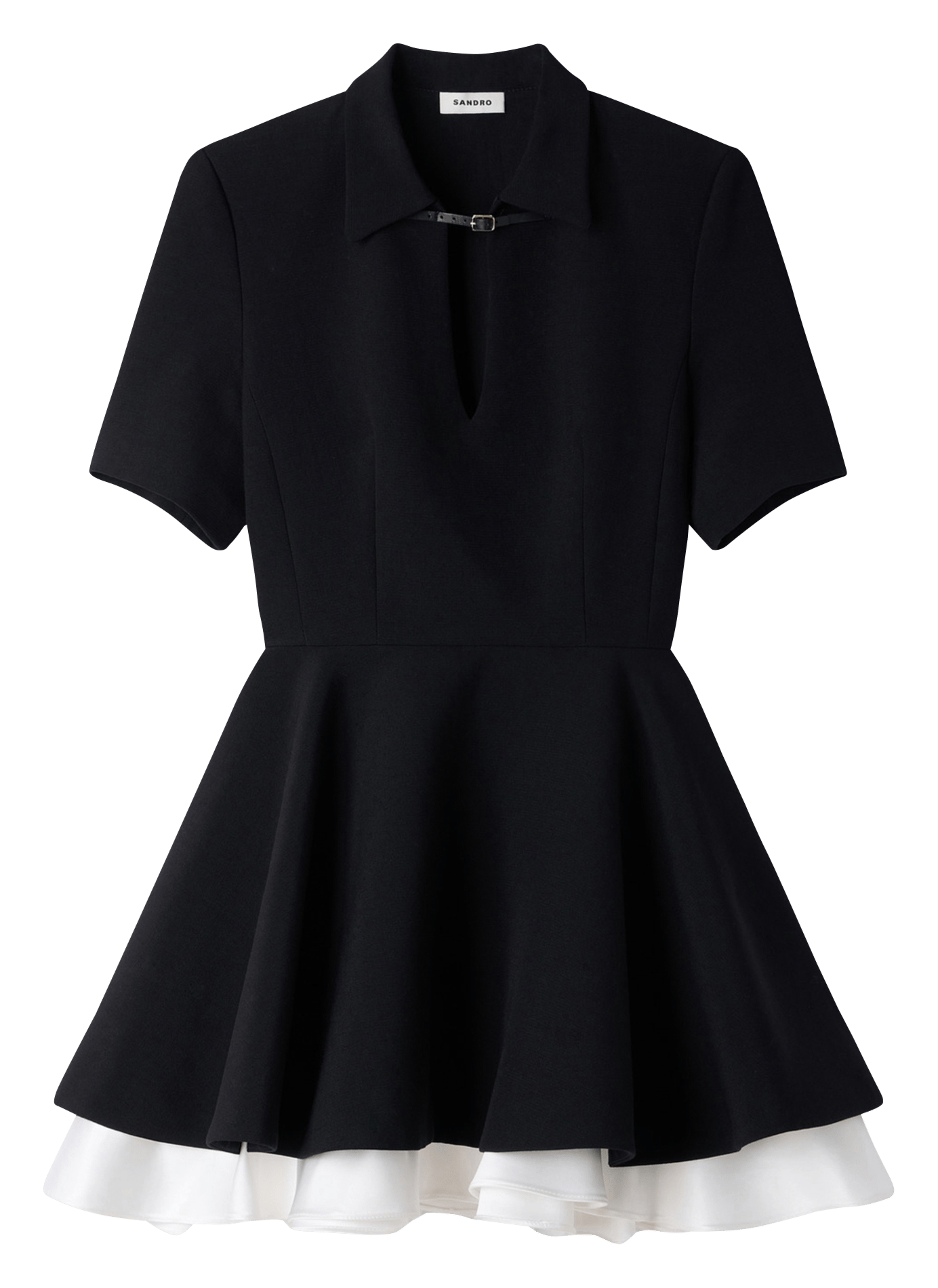 Robe col classique cintrée SANDRO Noir
