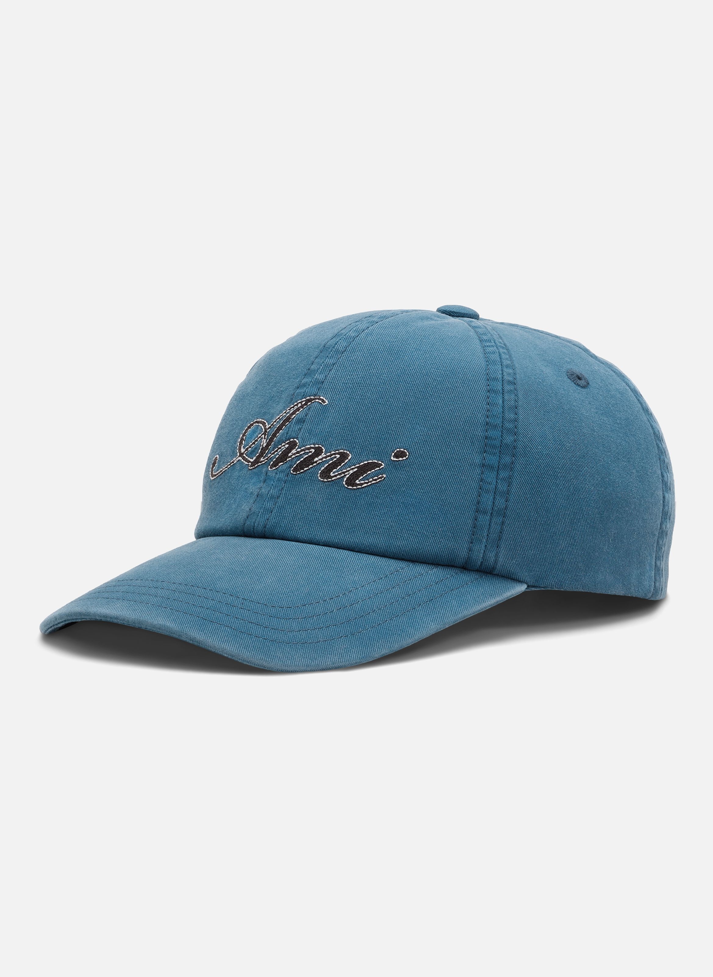 Casquette unisexe en coton broderie ami paris AMI PARIS Bleu