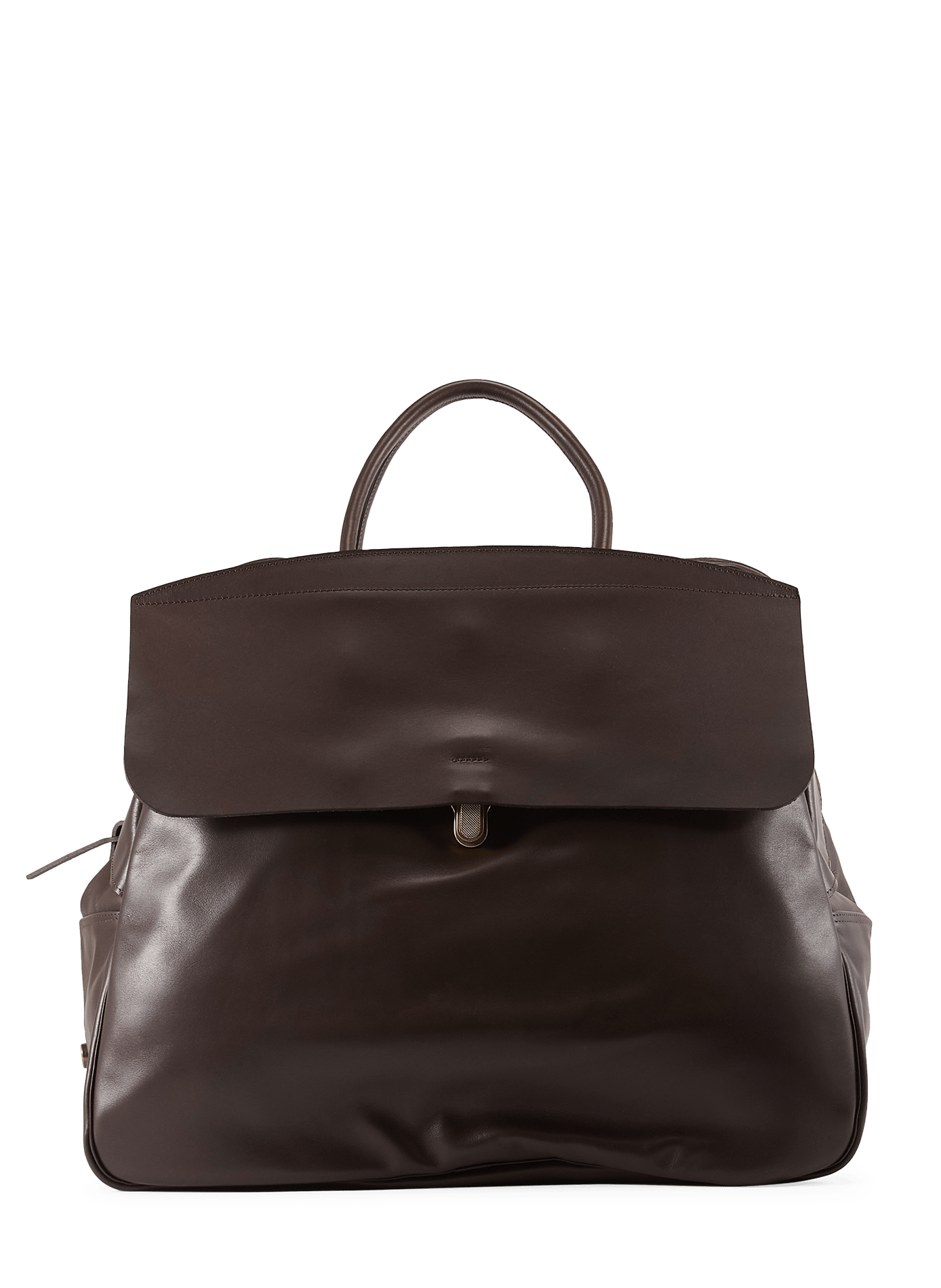 Zoom leather travel bag BLEU DE CHAUFFE Brown