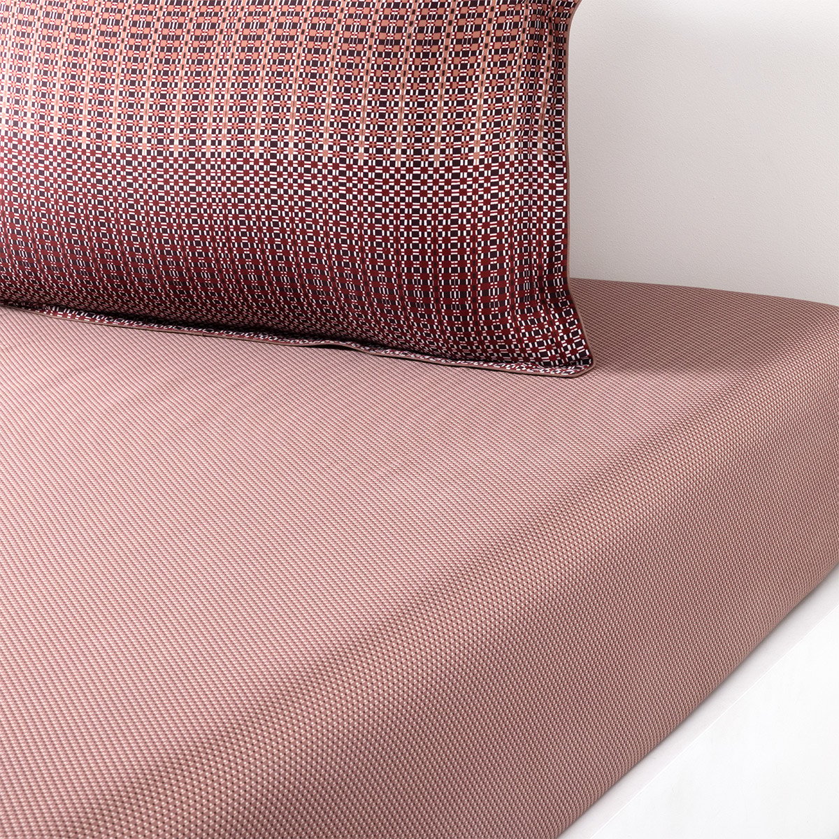 Drap housse en satin de coton, vassily BOSS HOME Rouge