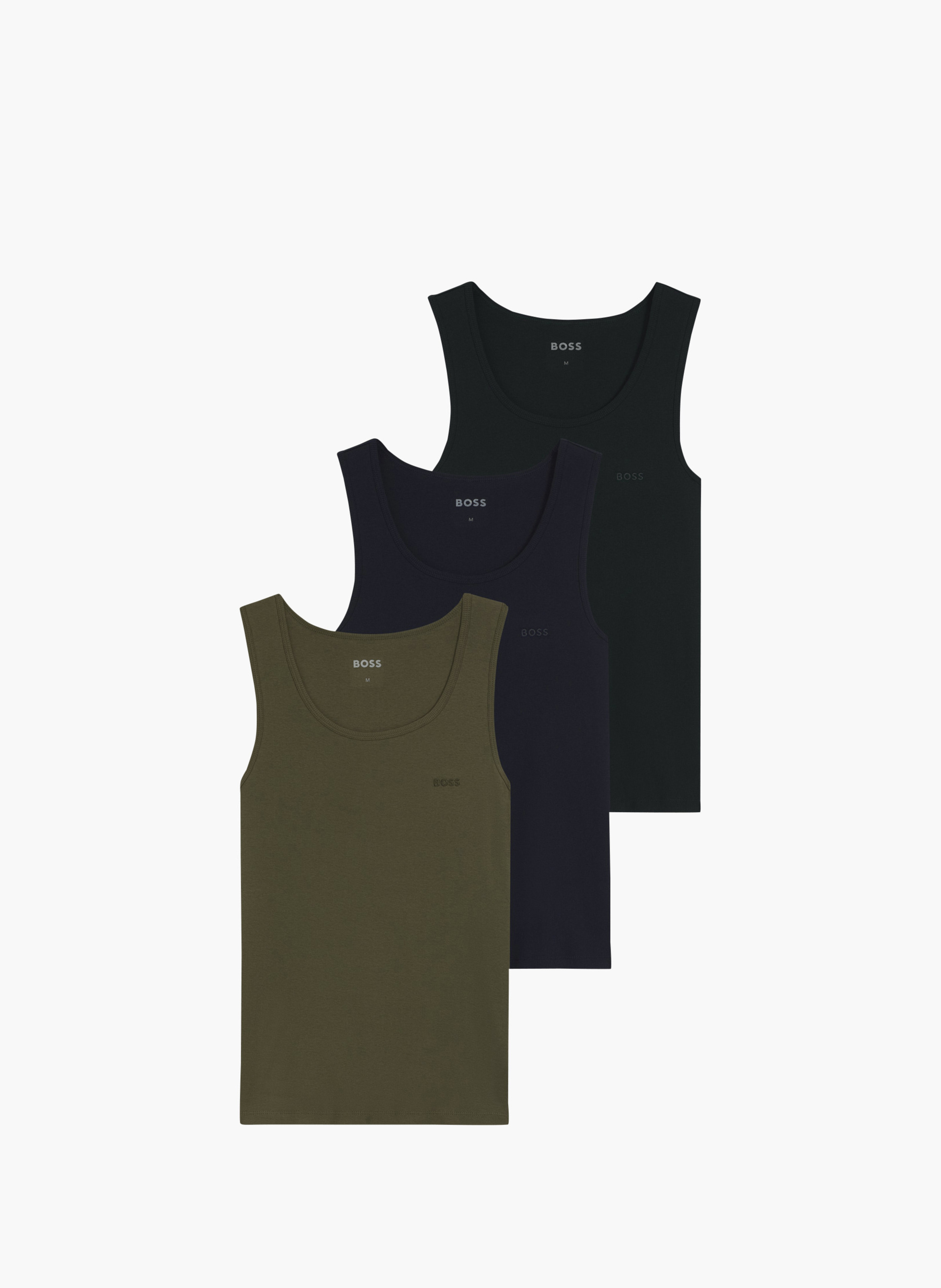 Lot de trois débardeurs en coton BOSS Multicolore