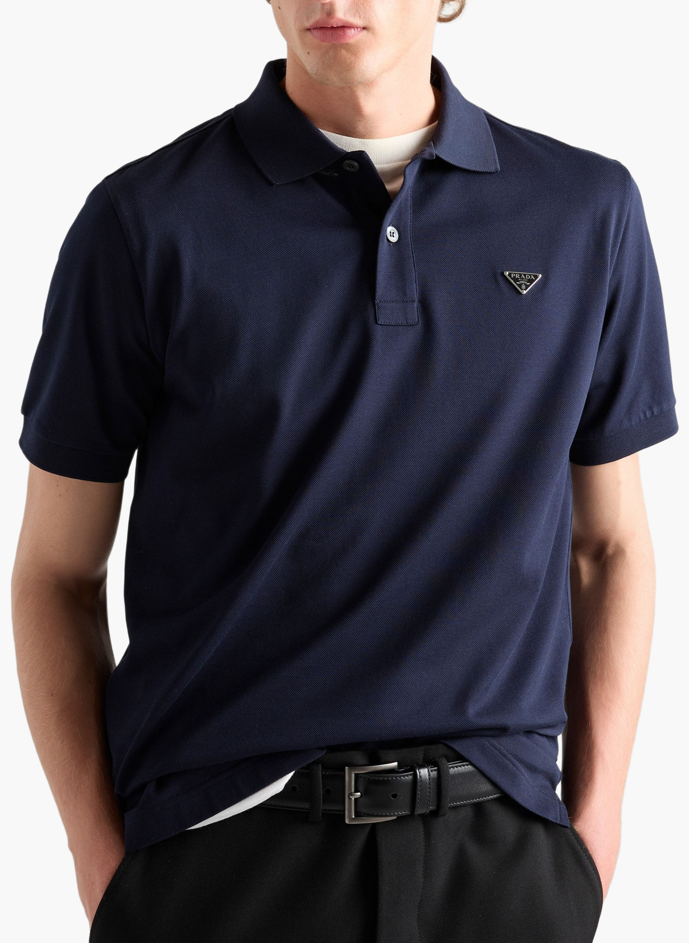 Polo en piqué PRADA Bleu
