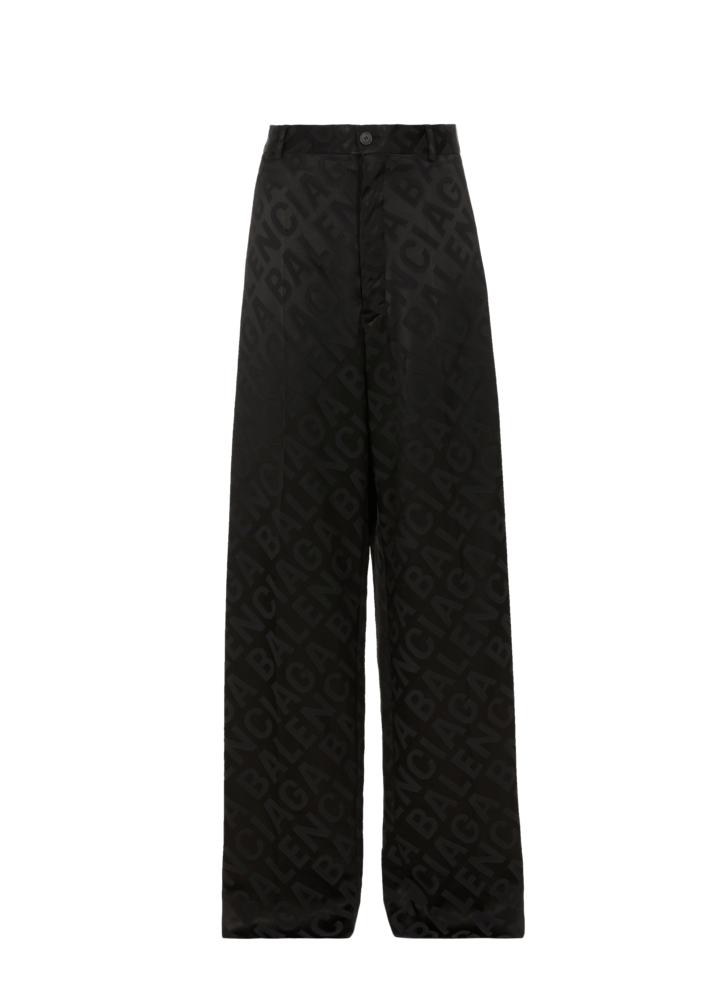 Pantalon large satiné monogrammé