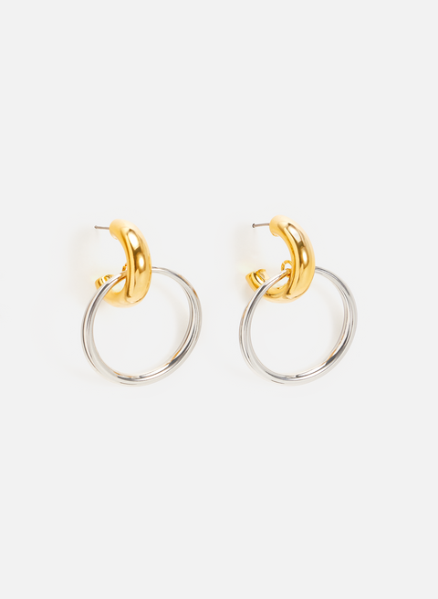 Two-tone brass earrings MulticolorAU PRINTEMPS PARIS 