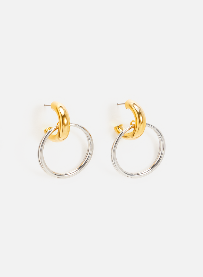 Two-tone brass earrings AU PRINTEMPS PARIS